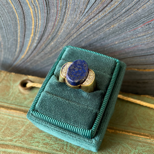 Lapis Oval Ring - 13k
