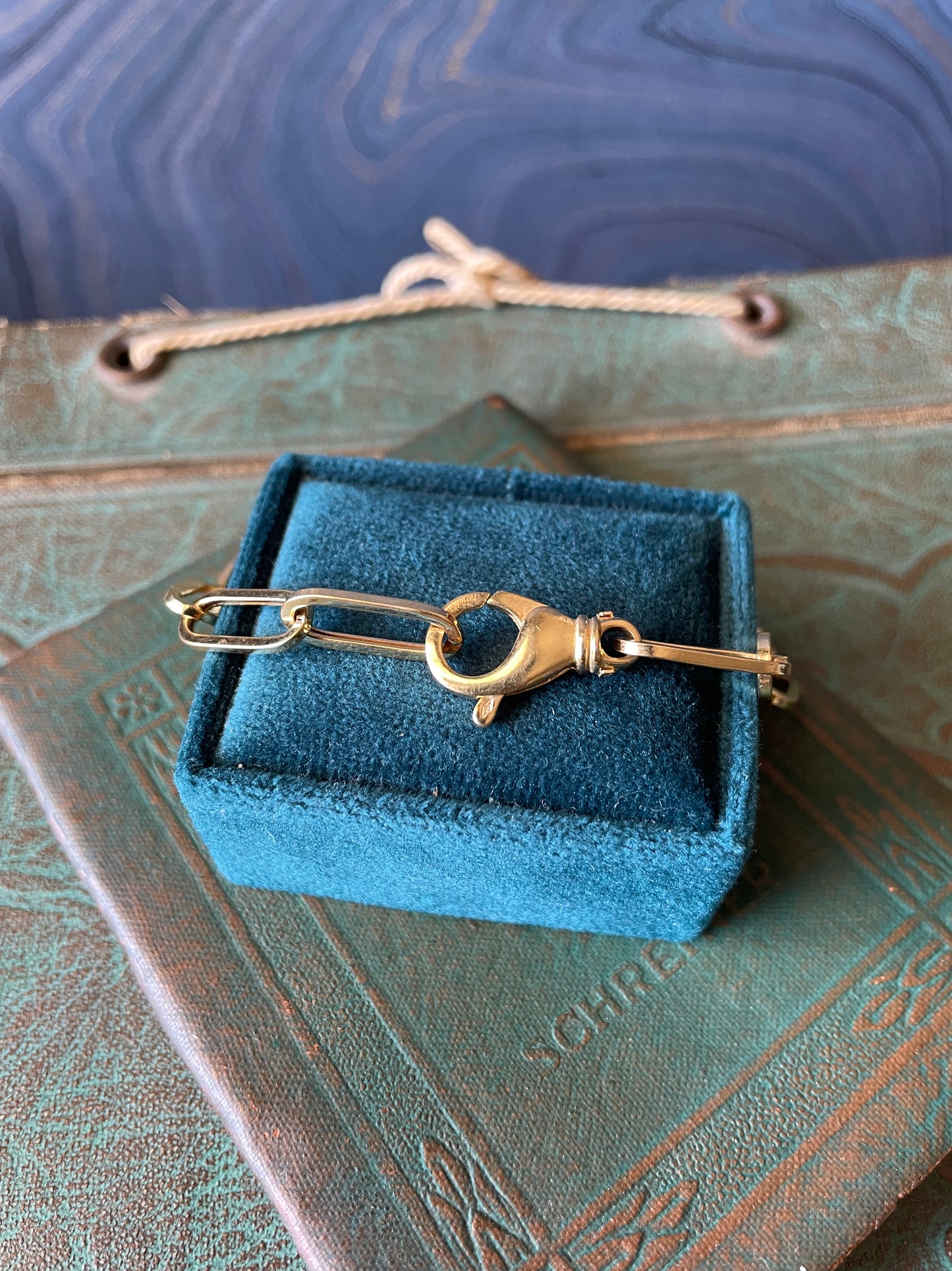 Large Paperclip Bracelet - 14k