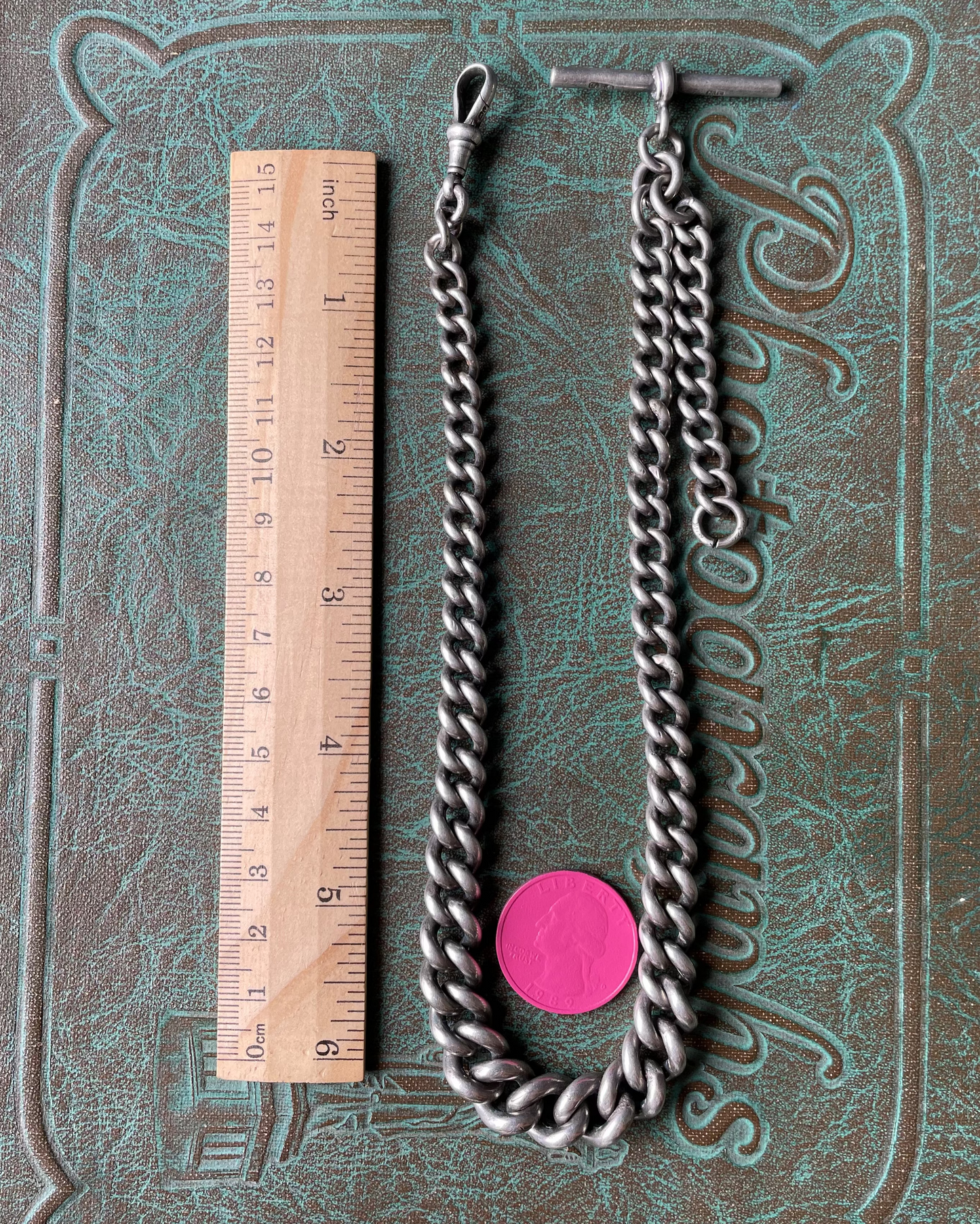 Watch Chain Large Graduated Curb - Silver