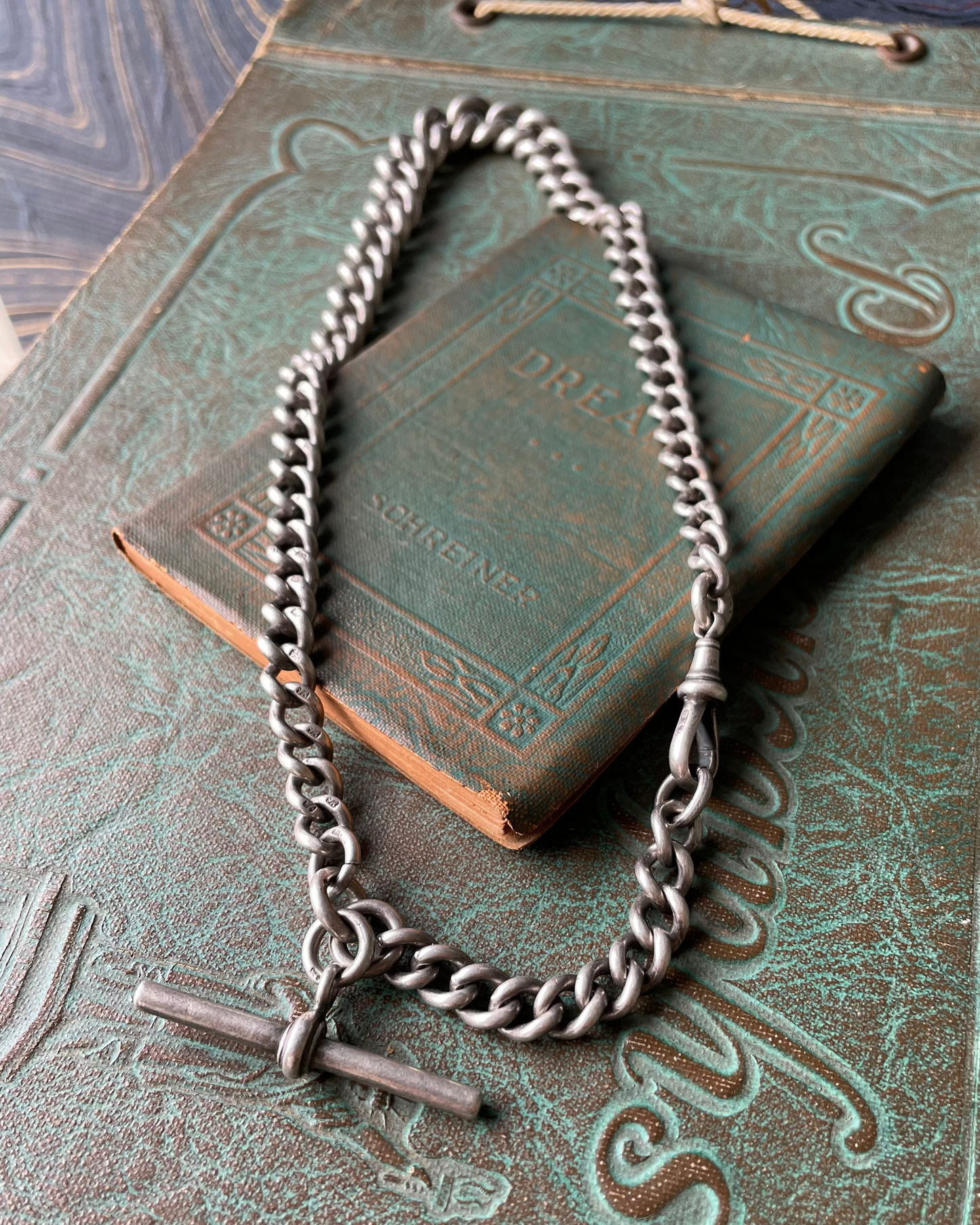 Watch Chain Large Graduated Curb - Silver