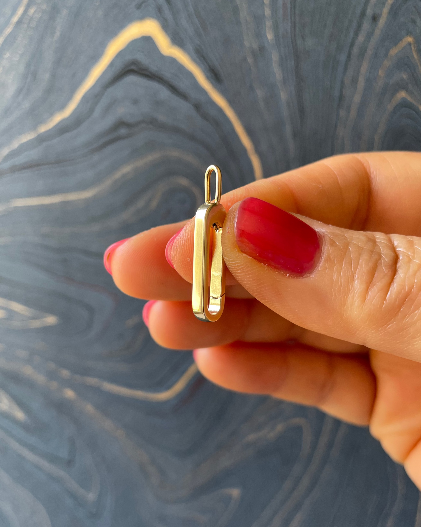 Long Paper Clip Clasp - 14k