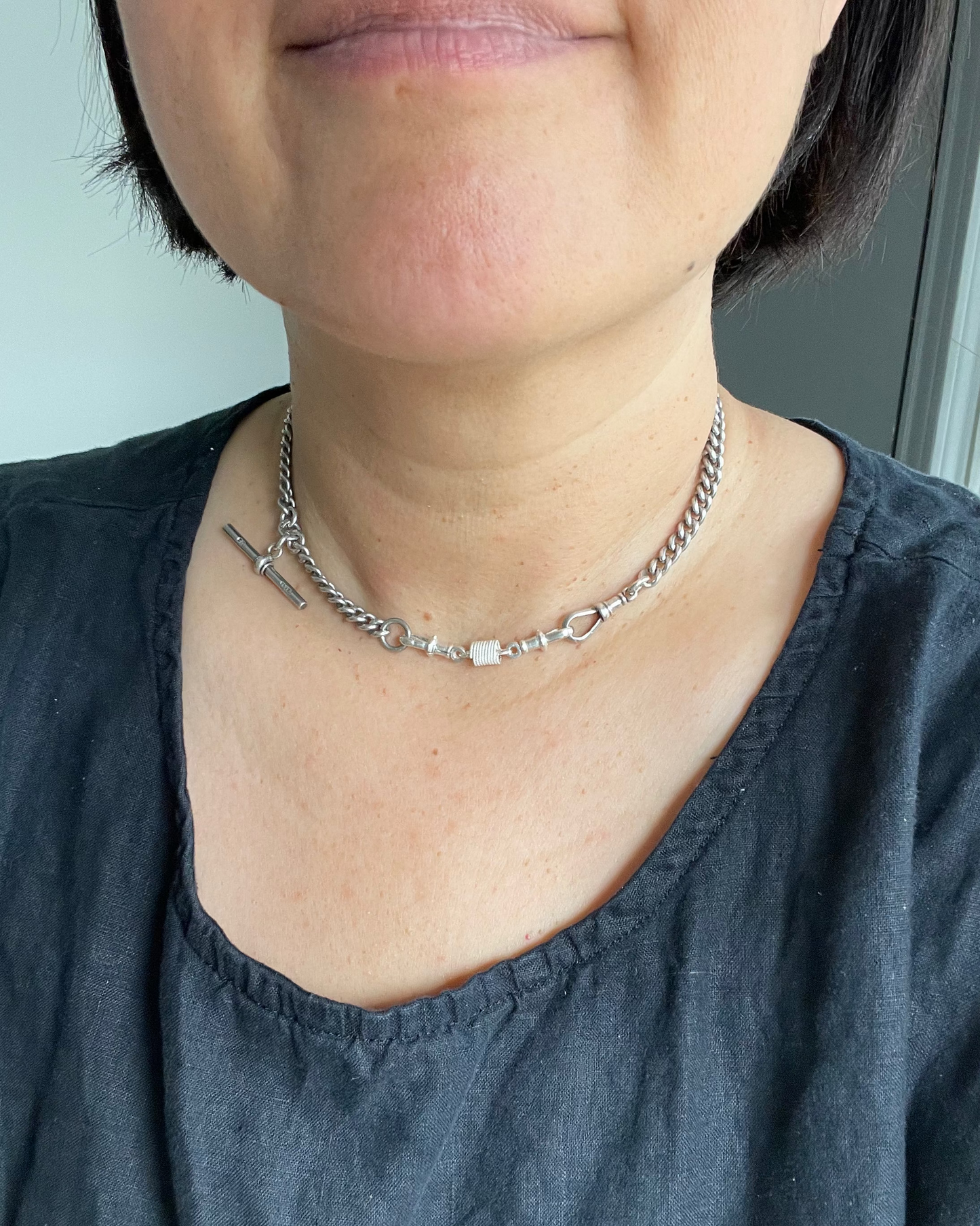 Watch Chain Medium Graduated Curb - Silver