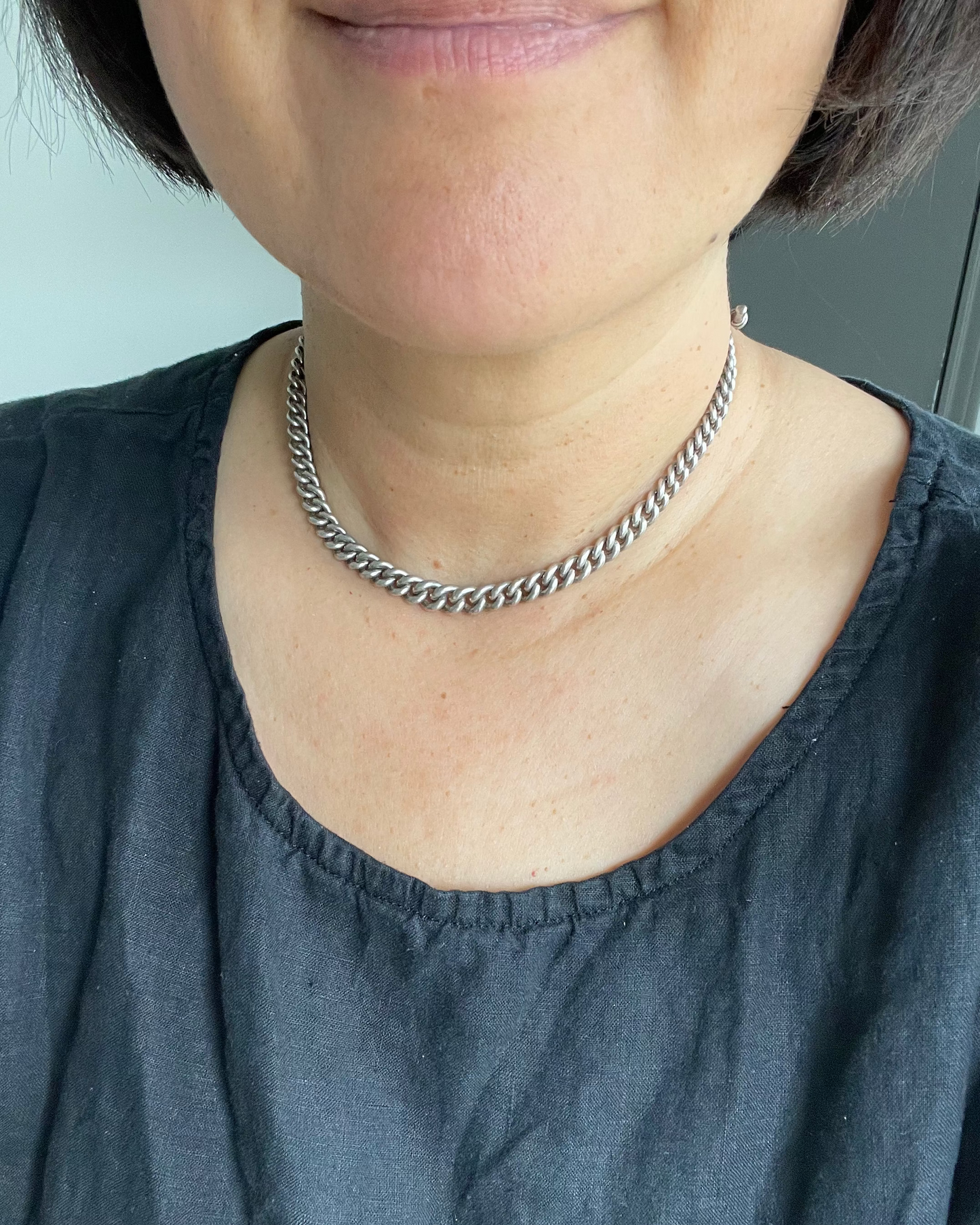 Watch Chain Medium Graduated Curb - Silver