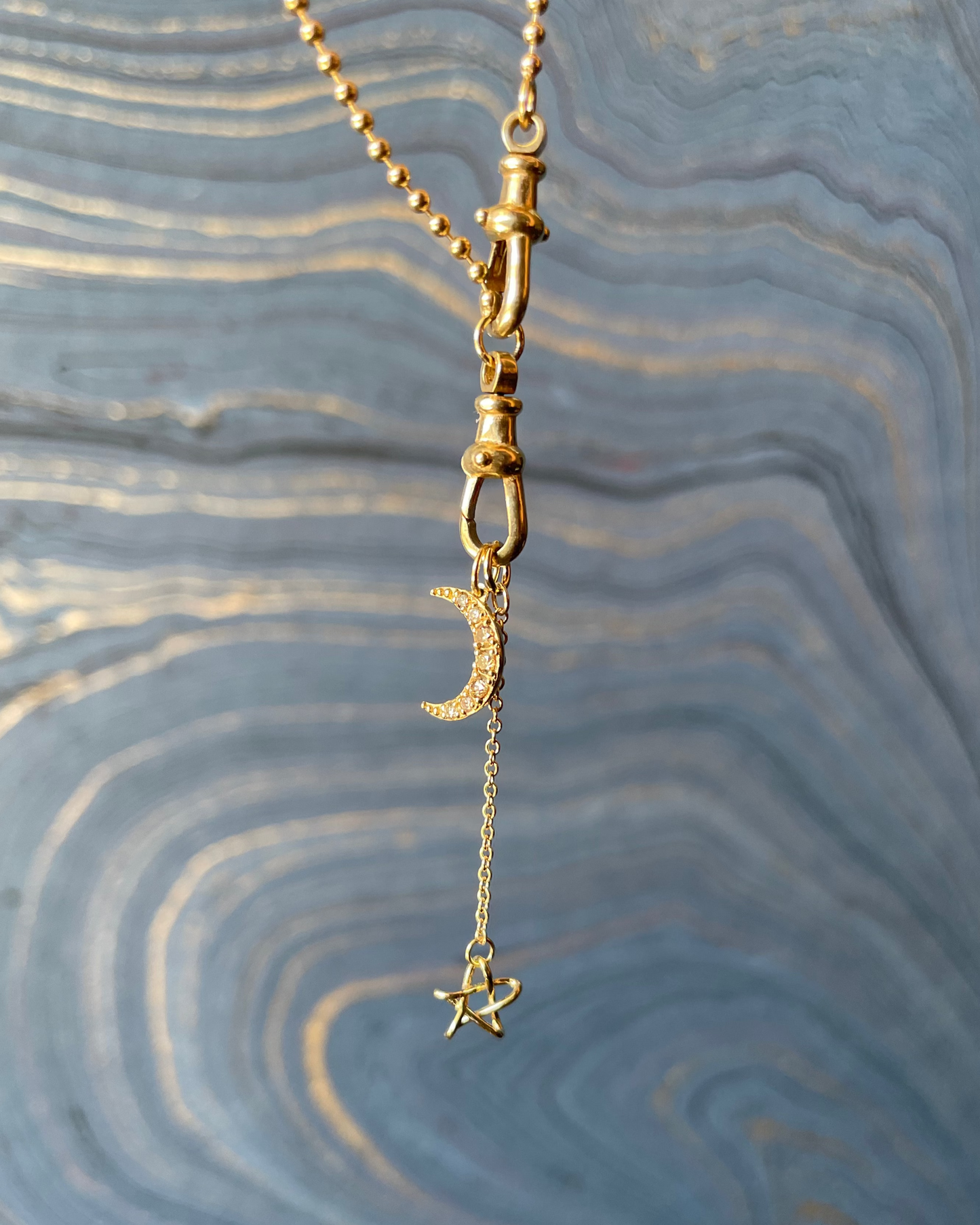 Moon & Falling Star Duo - 14k
