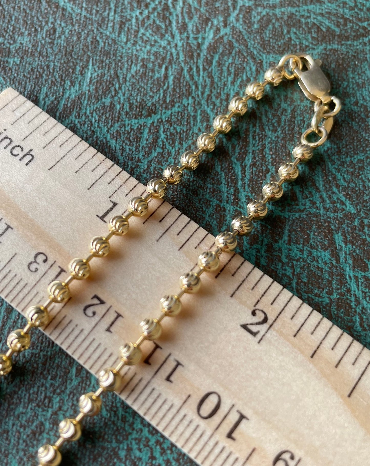 Moon Ball Bead Bracelet - 14k