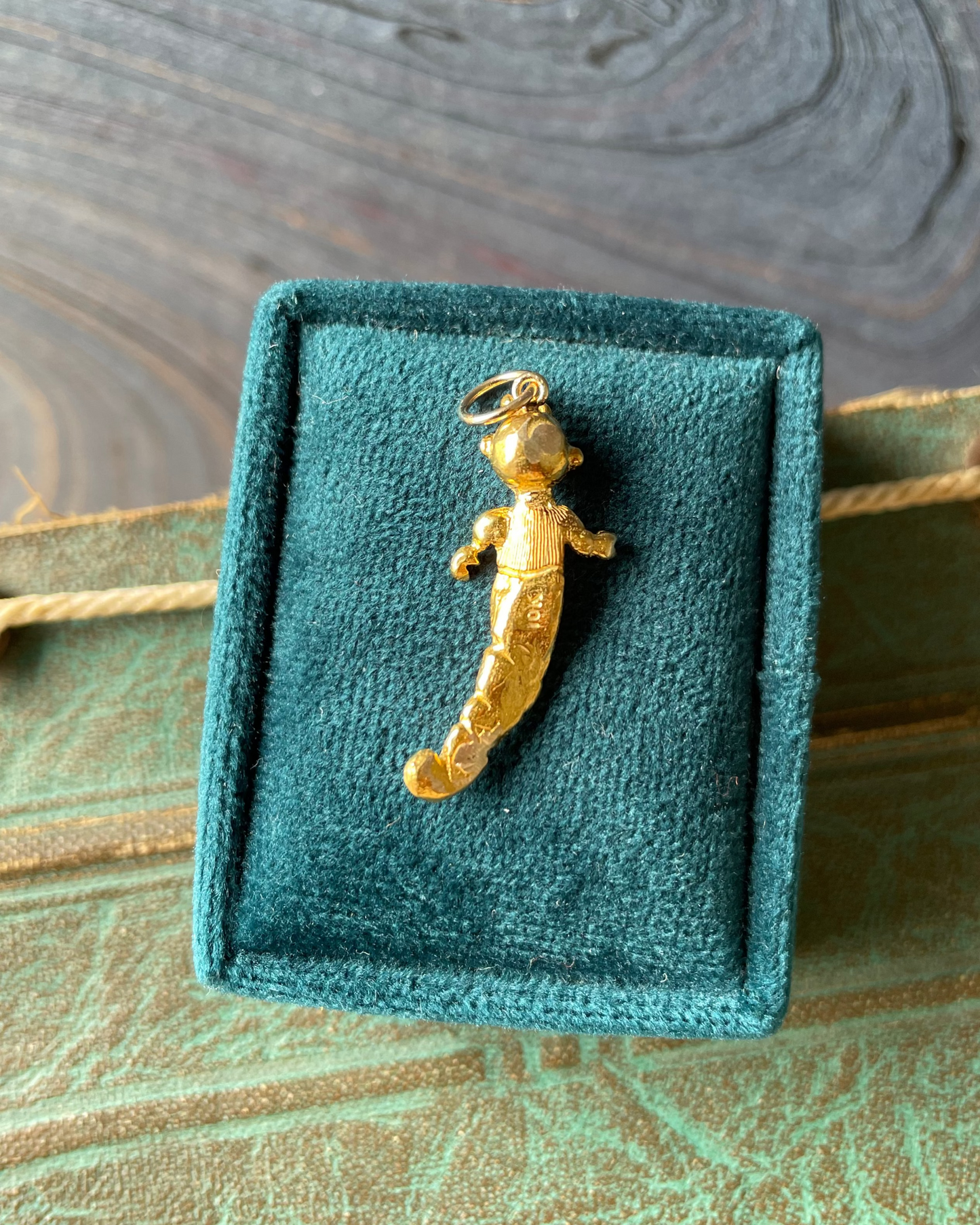 Mr. Caterpillar at Your Service Charm - 10k