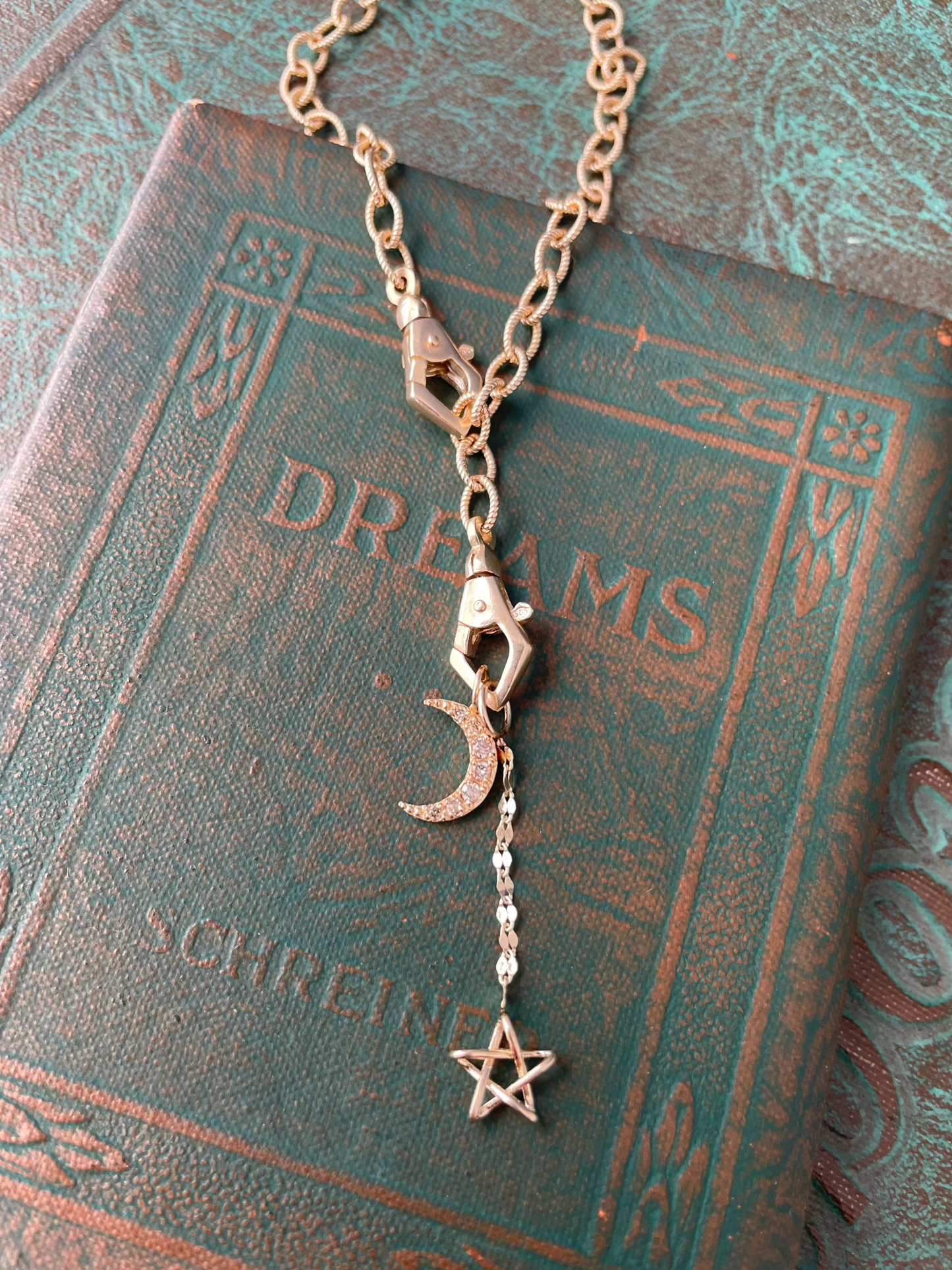 Moon & Falling Star Duo - 14k