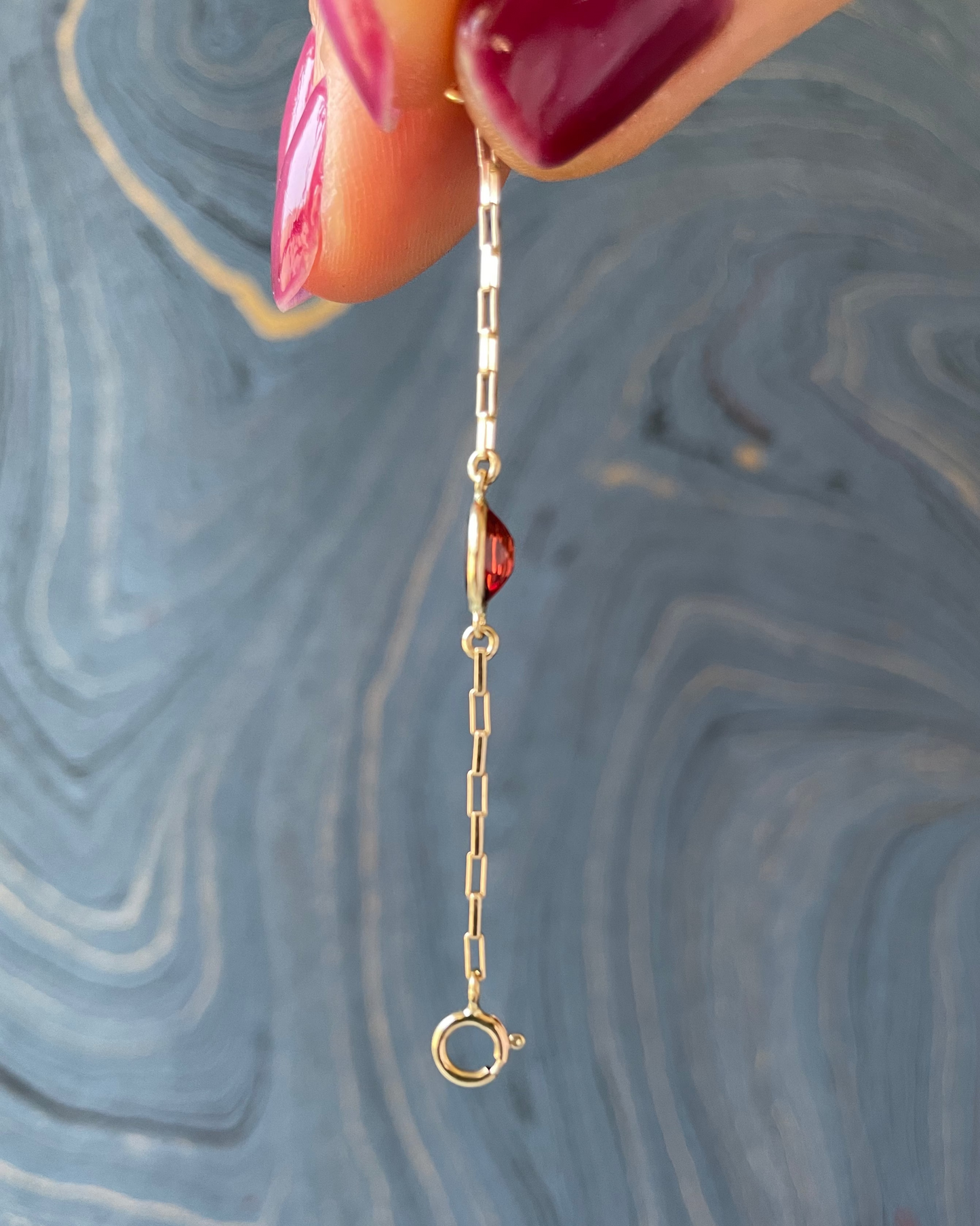 Oval Gem Stringy - 14k