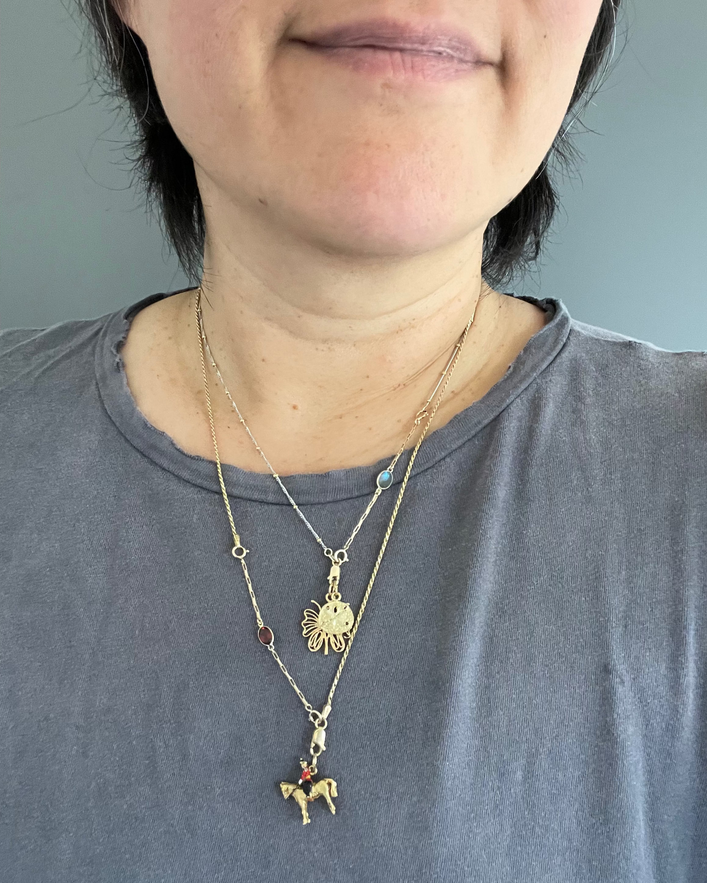 Oval Gem Stringy - 14k