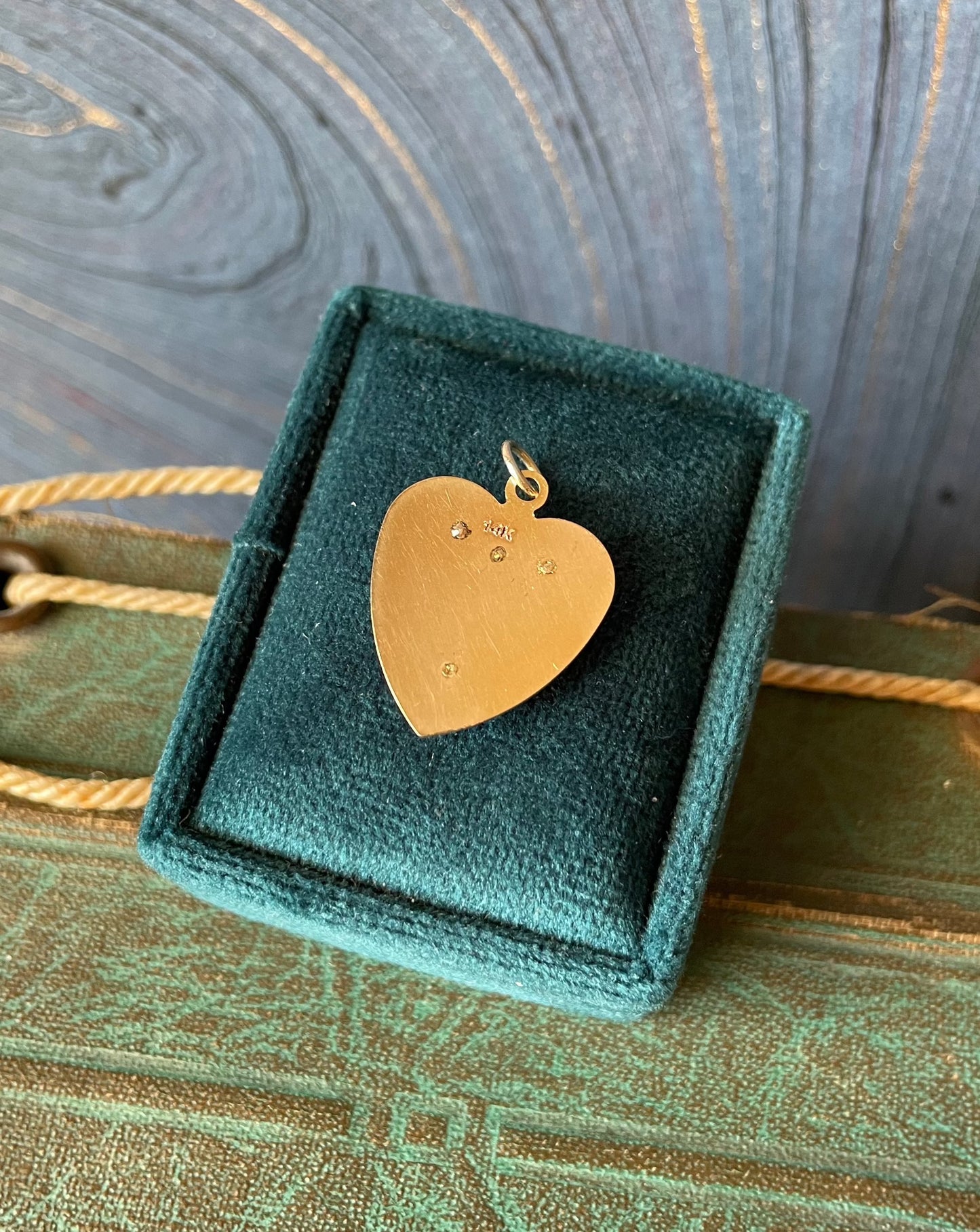 Opal Heart on Heart - 14k