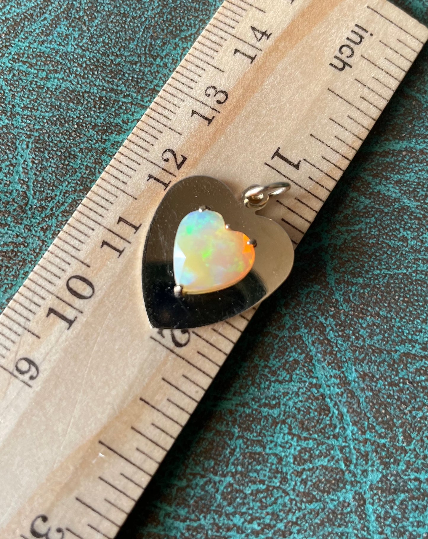 Opal Heart on Heart - 14k