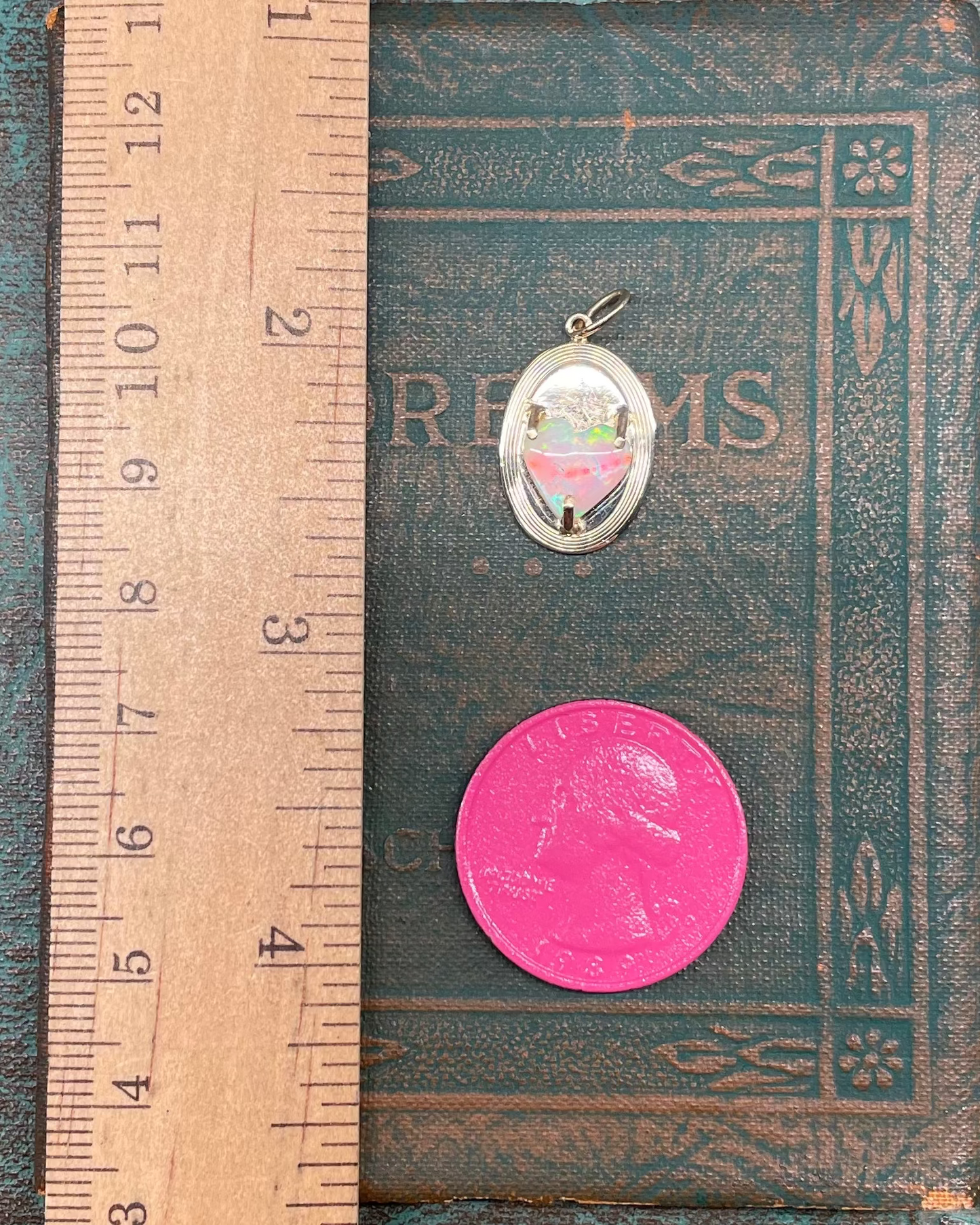 Opal Heart Cufflink - 14k