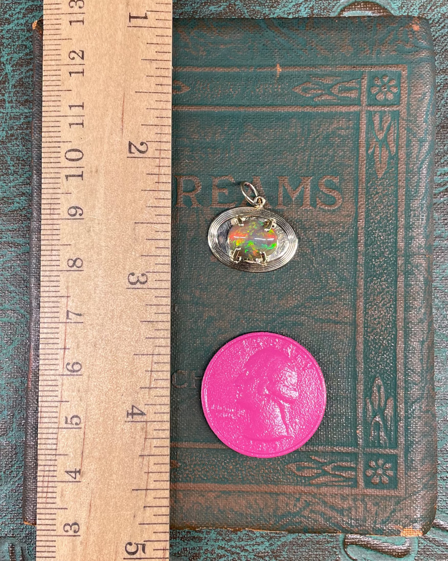 Oval Opal Cufflink Charm - 14k
