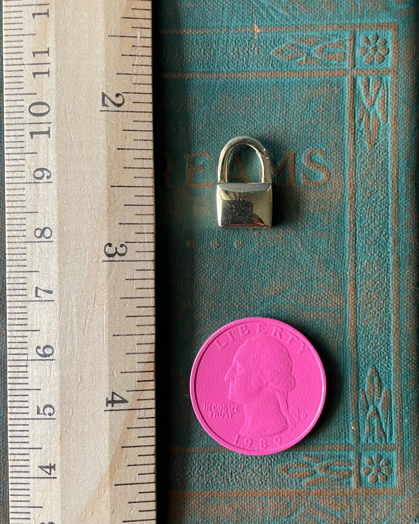 Padlock Connector Charm - 14k