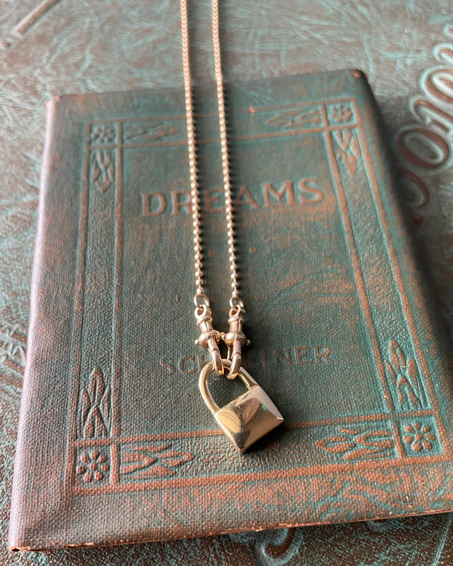 Padlock Connector Charm - 14k