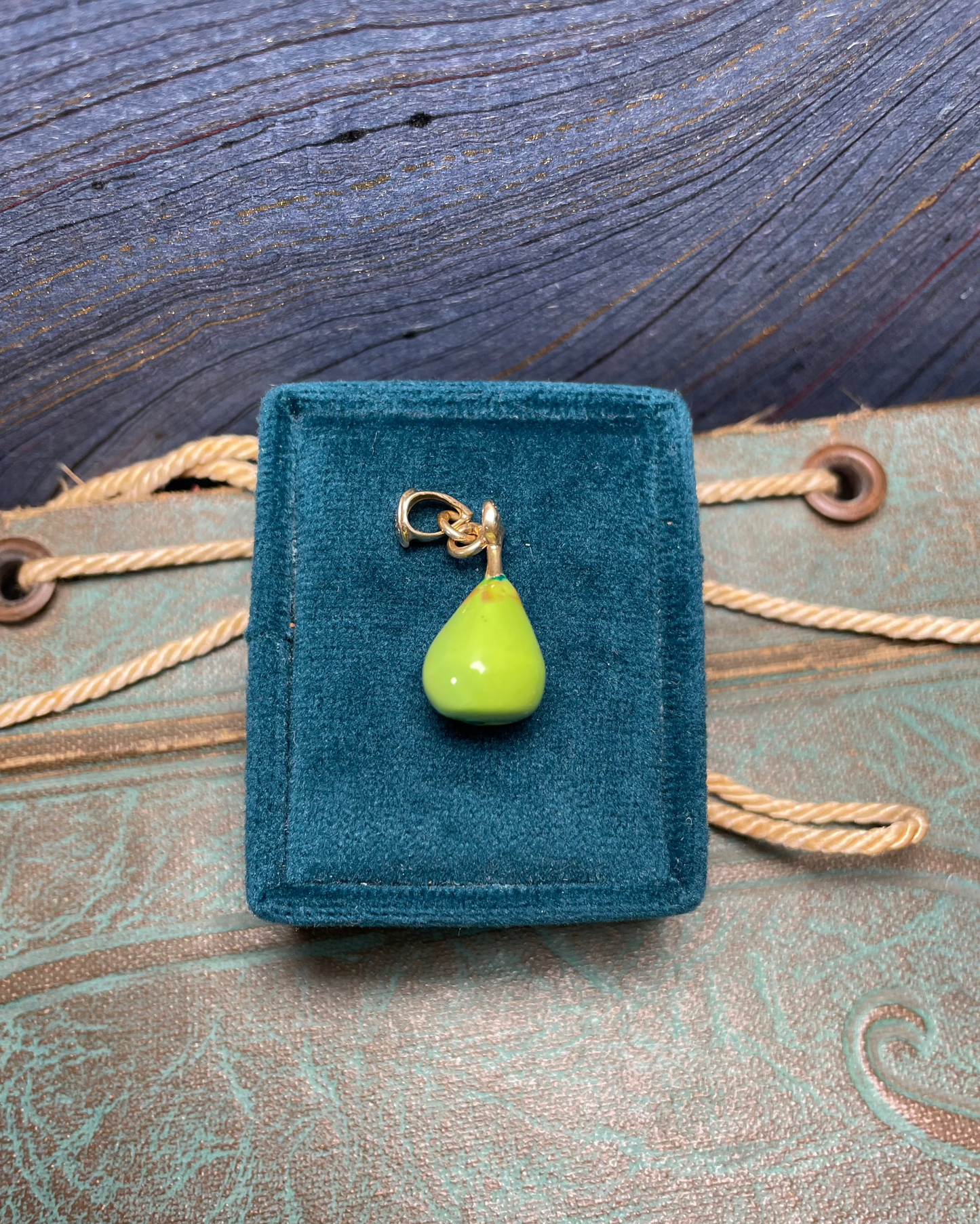A Pear Apparently Charm - 14k