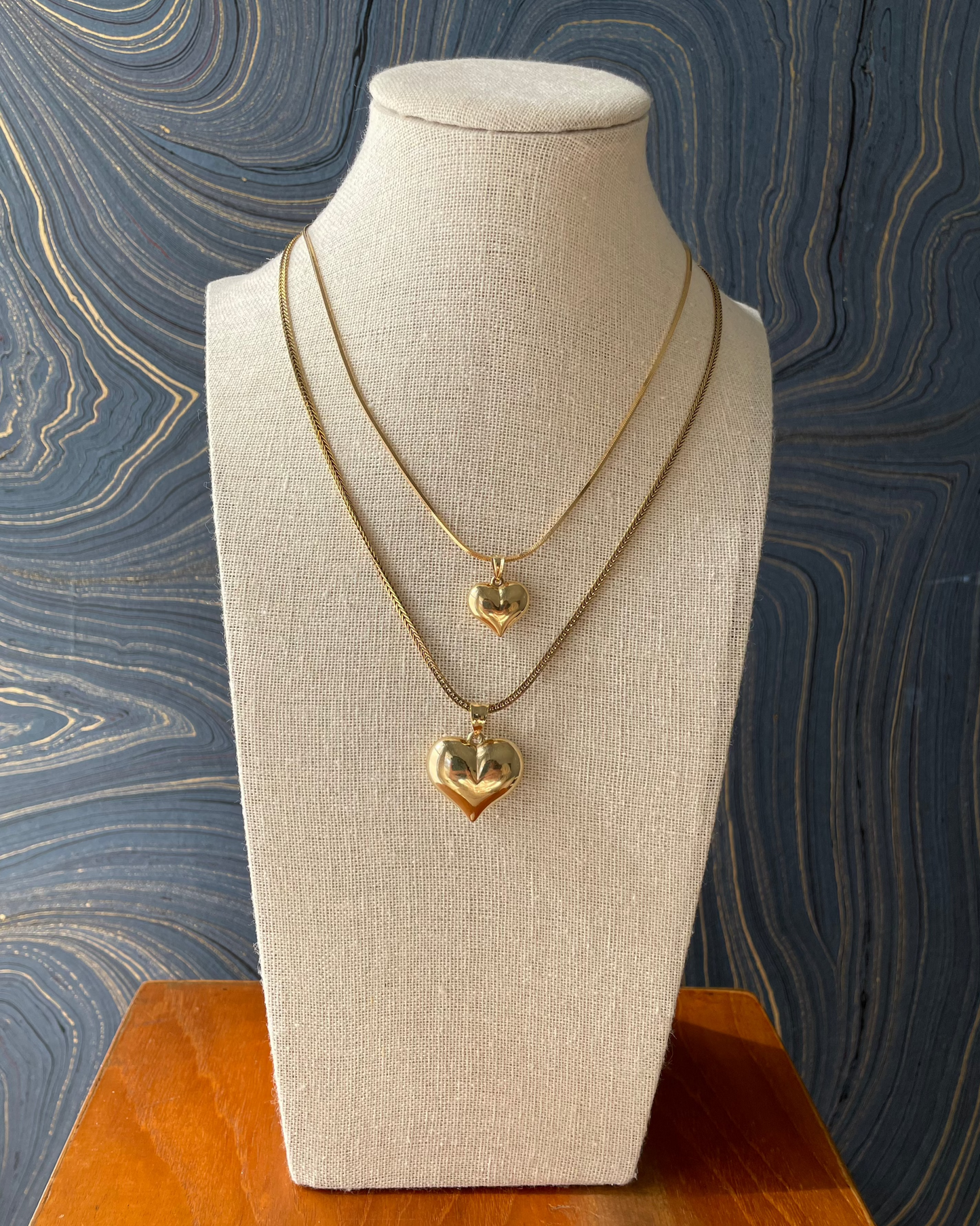 Puffy Hearts Charms - 14k