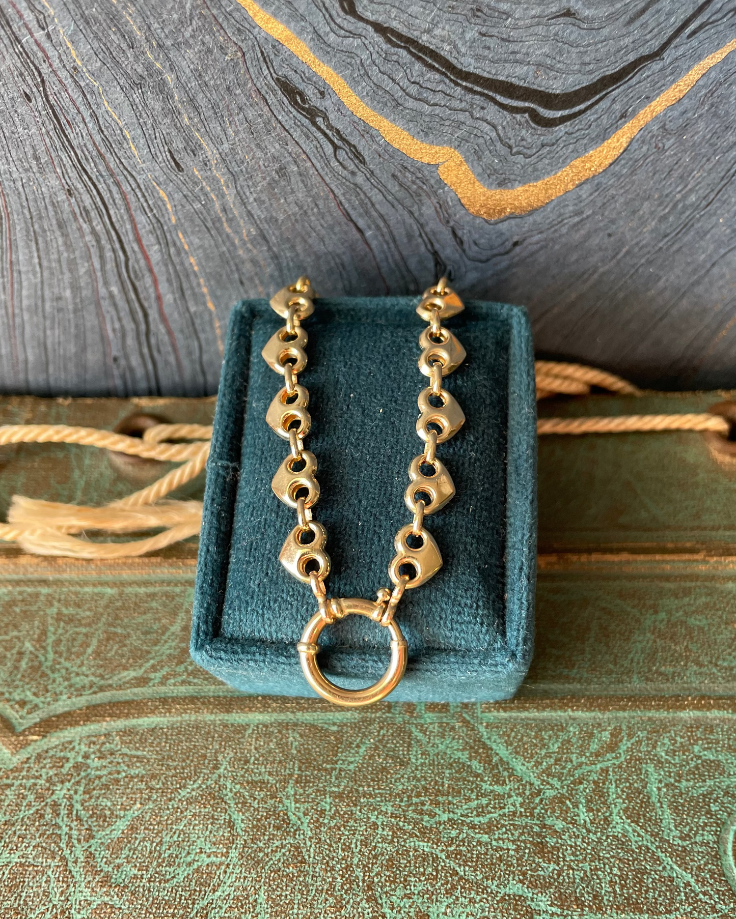 Puffy Heart Mariner BSB Chain - 14k
