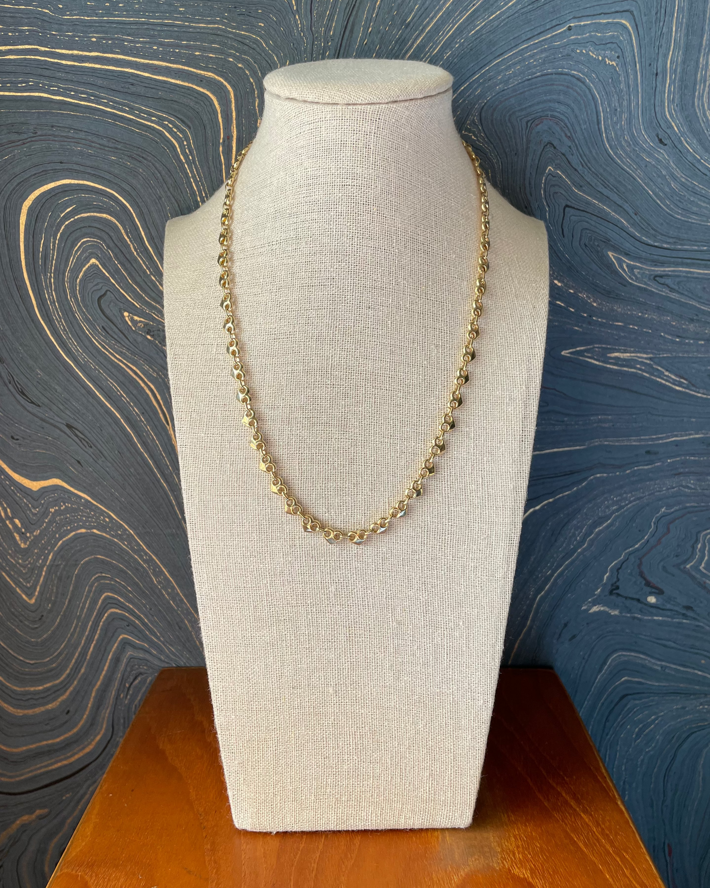 Puffy Heart Mariner BSB Chain - 14k