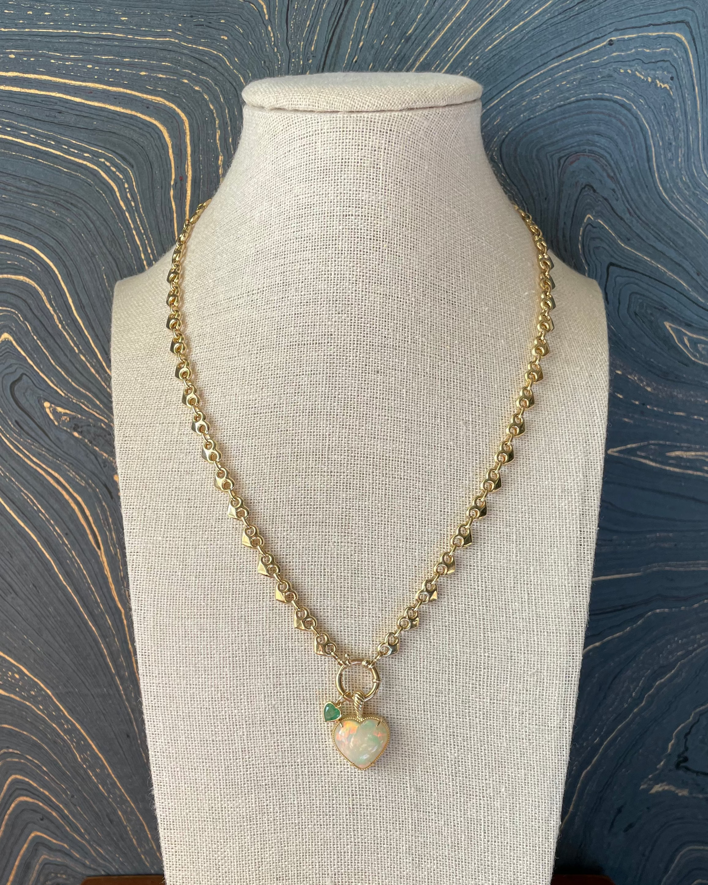 Puffy Heart Mariner BSB Chain - 14k