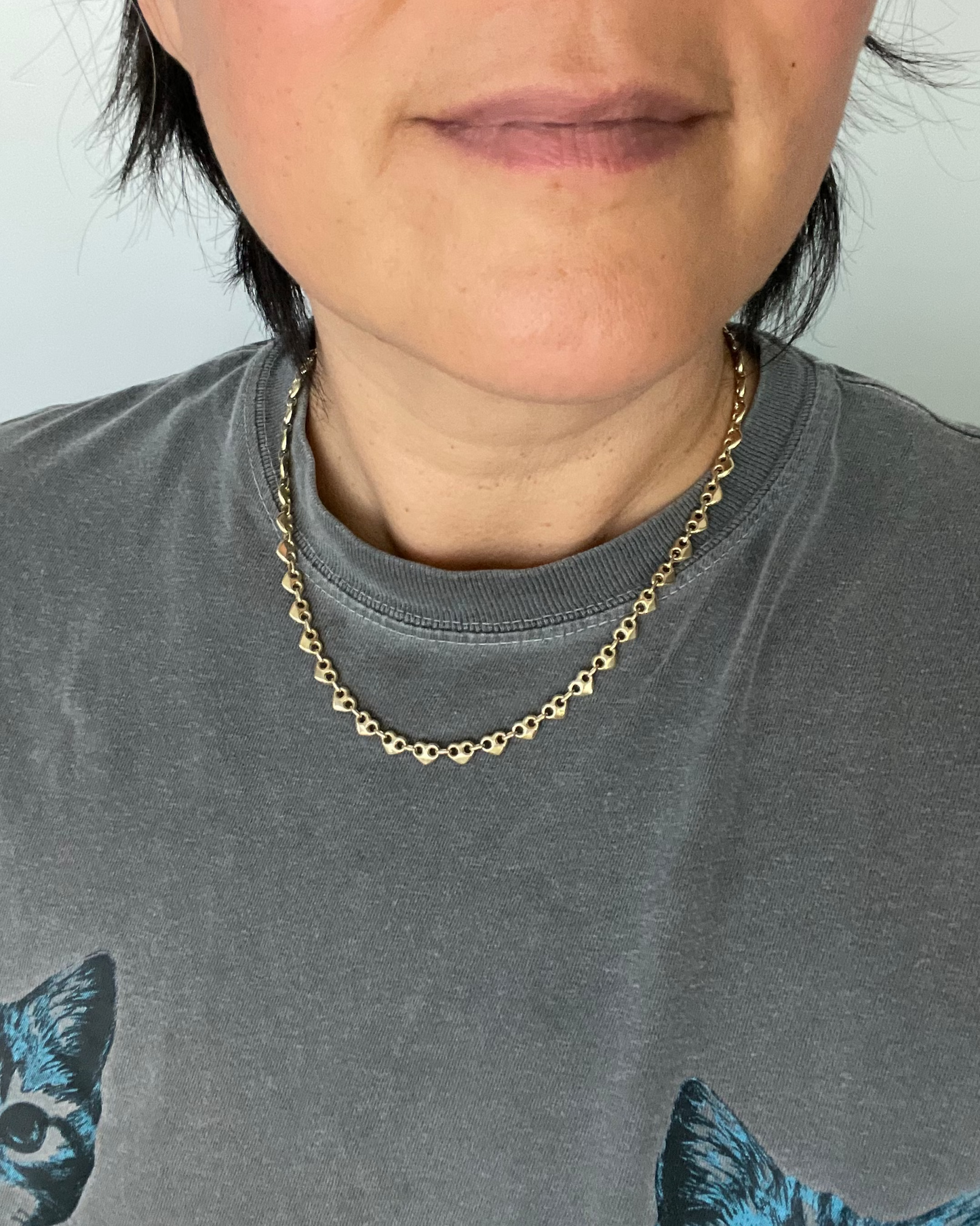 Puffy Heart Mariner BSB Chain - 14k