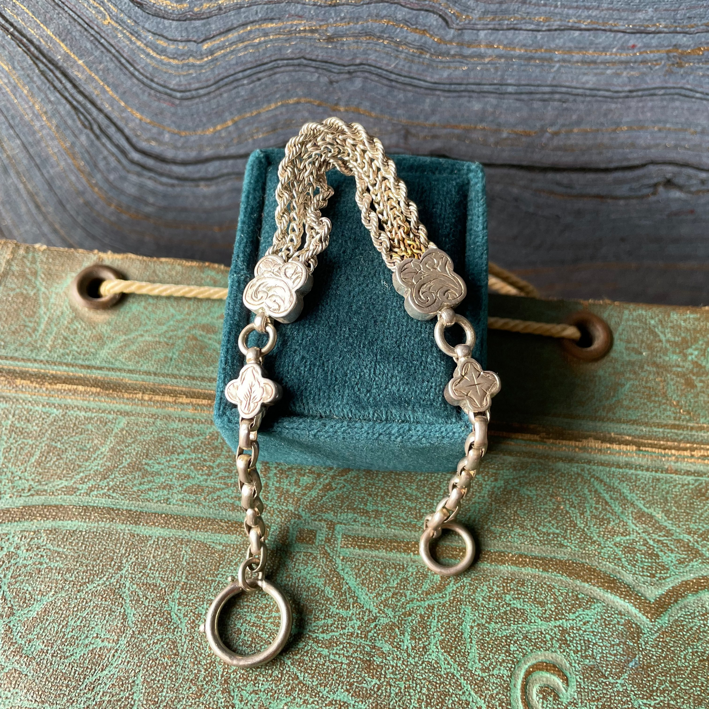 Quatrefoil Watch Chain - Silver