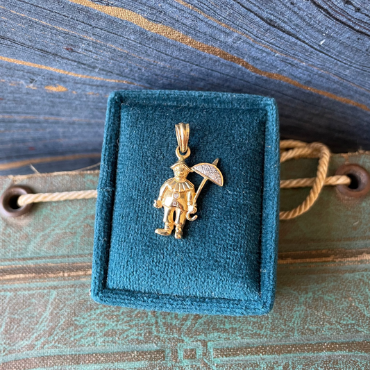 Rainy Day Clown Charm - 18k