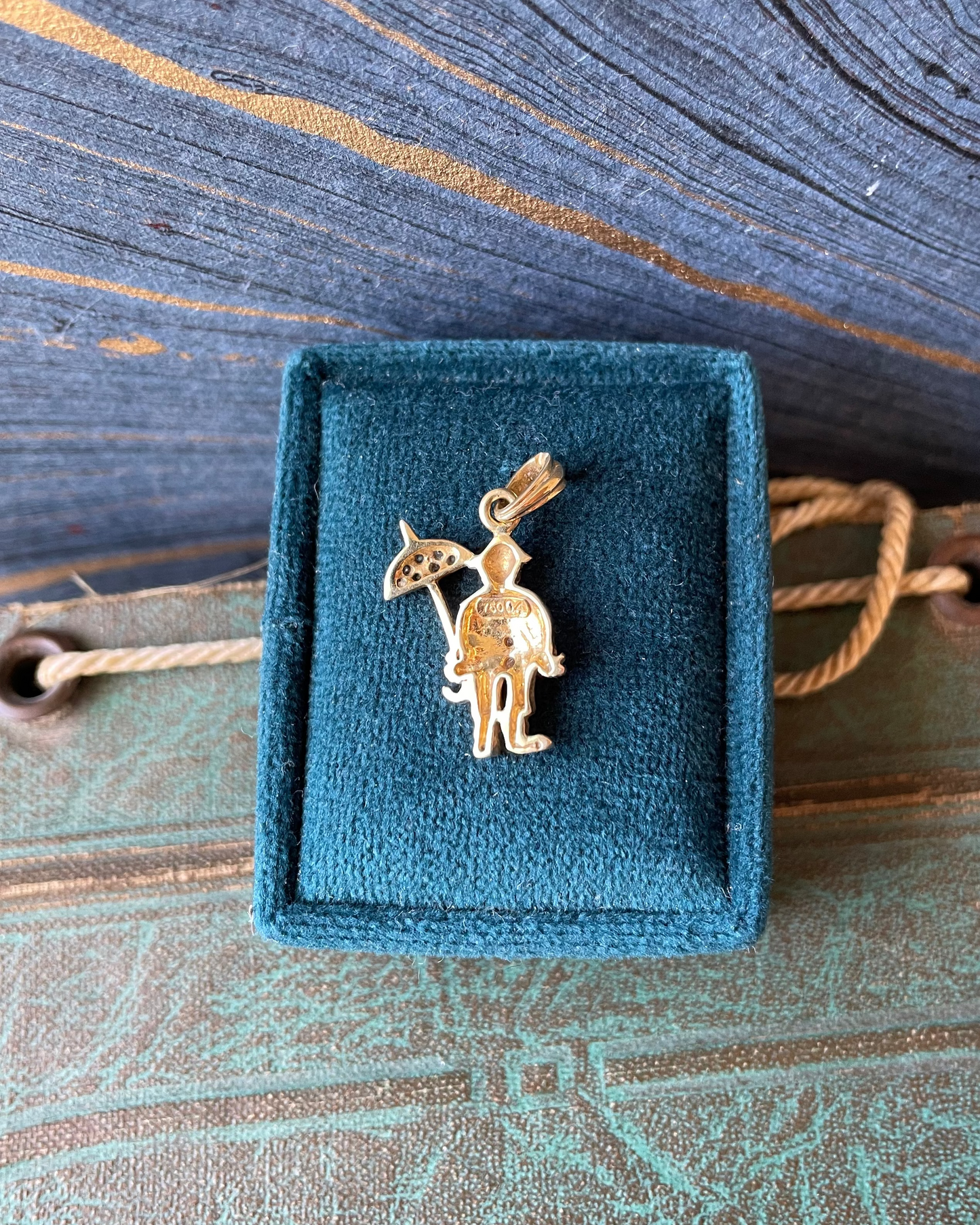 Rainy Day Clown Charm - 18k