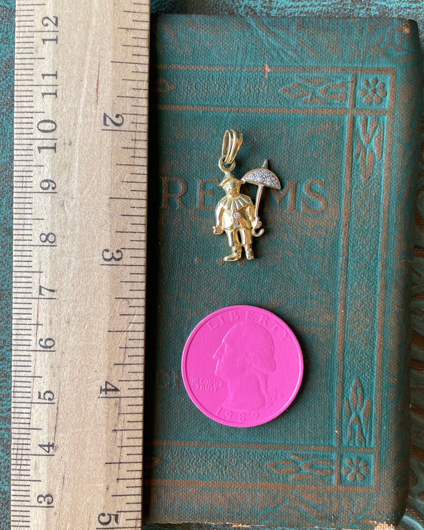 Rainy Day Clown Charm - 18k