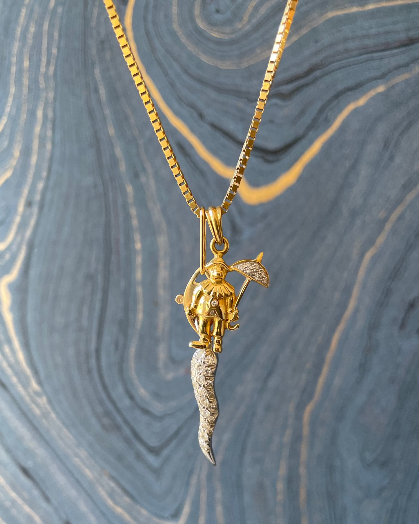 Rainy Day Clown Charm - 18k