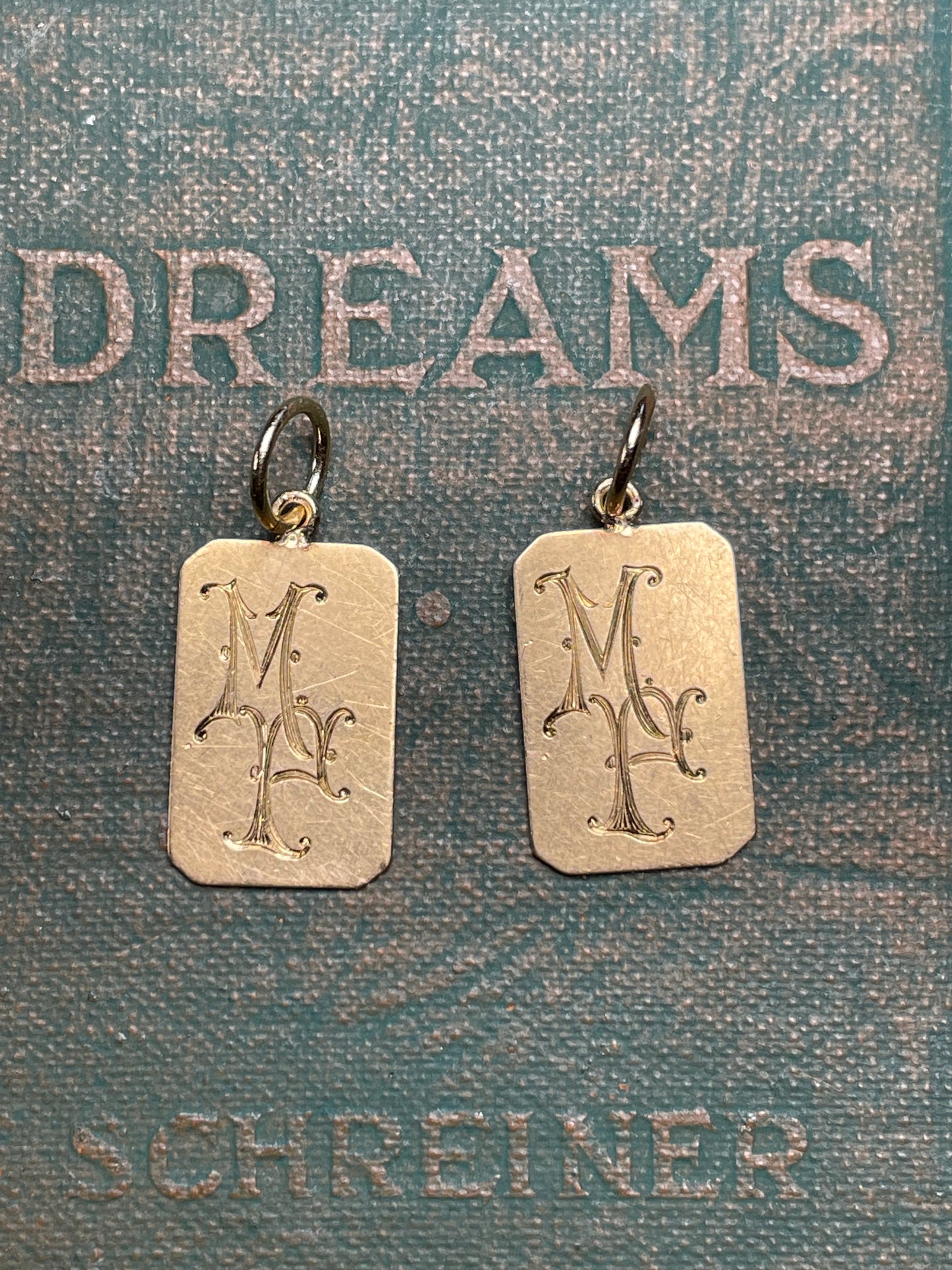 Rectangular Ray Cufflink Charms - 16k