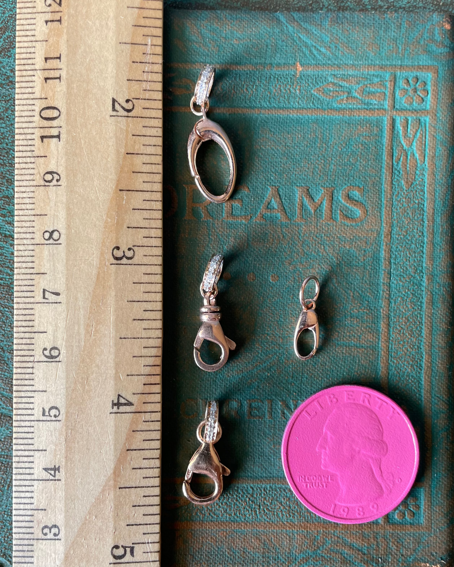 Rose Gold Clasp Charms - 14k