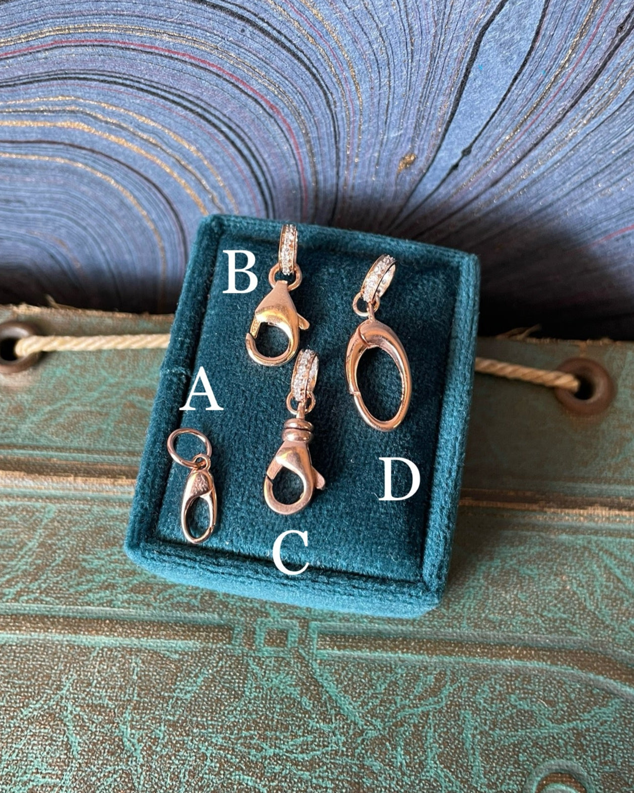 Rose Gold Clasp Charms - 14k