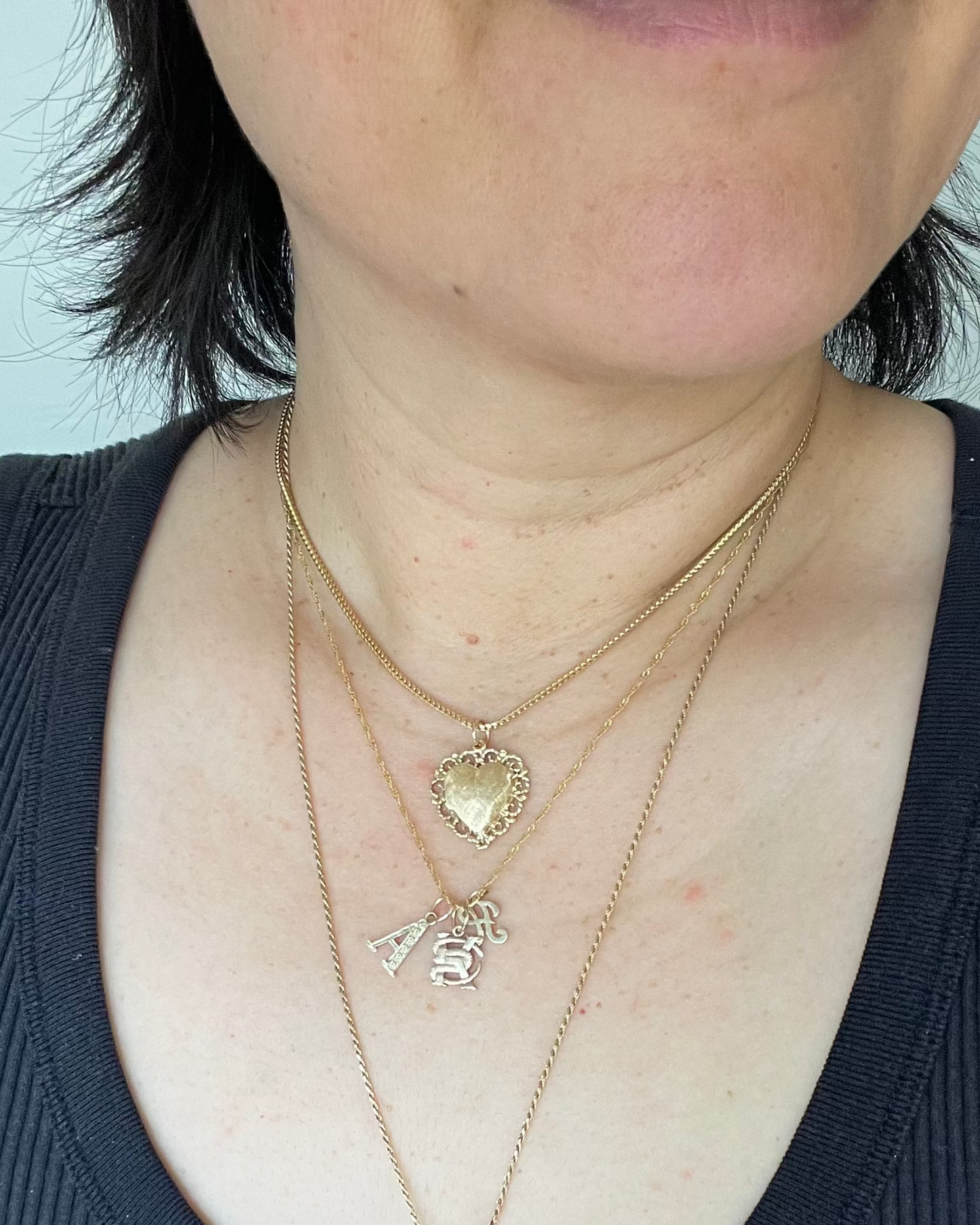 Lace Heart Locket - 14k