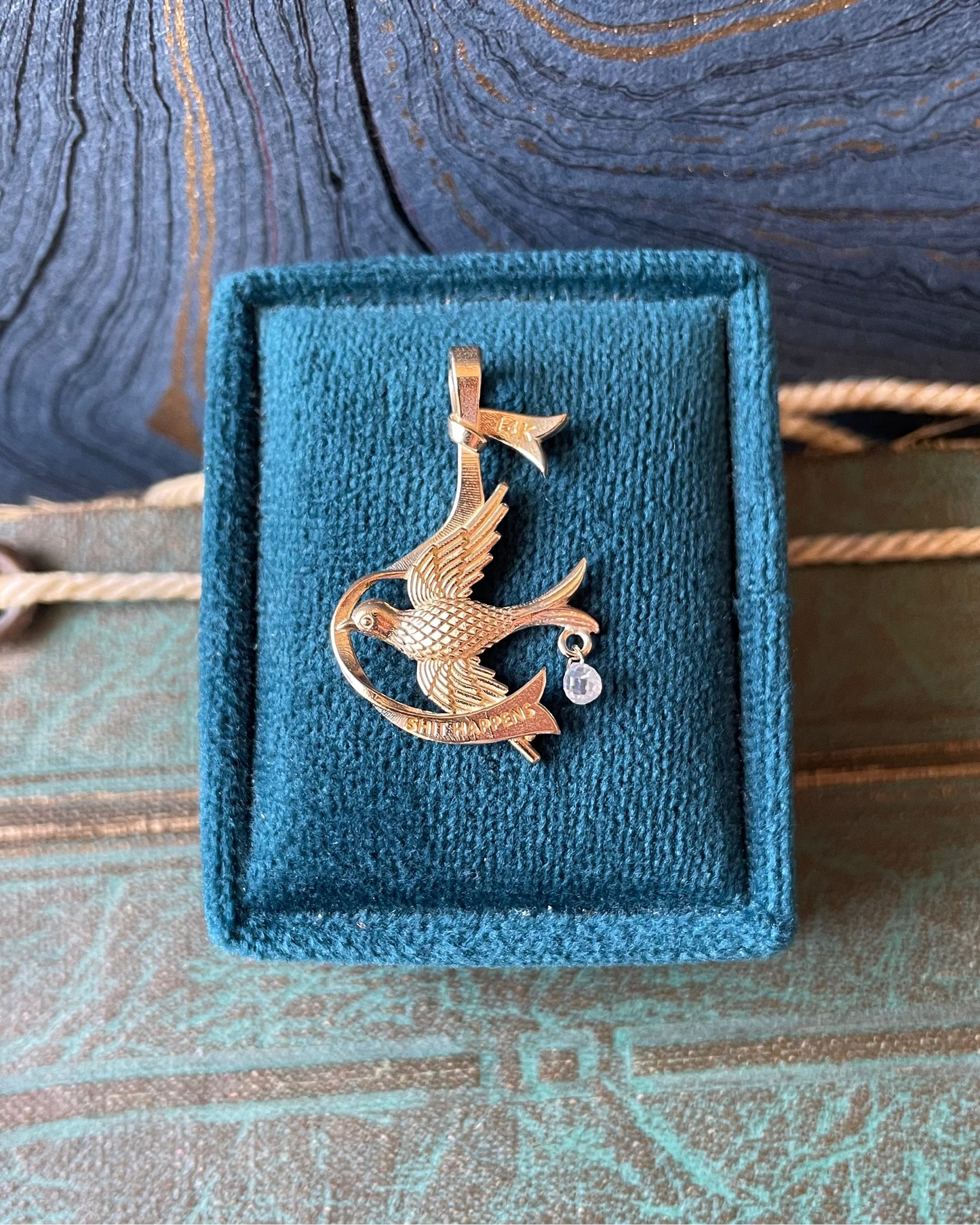 The Sh!t Happens Charm - 14k