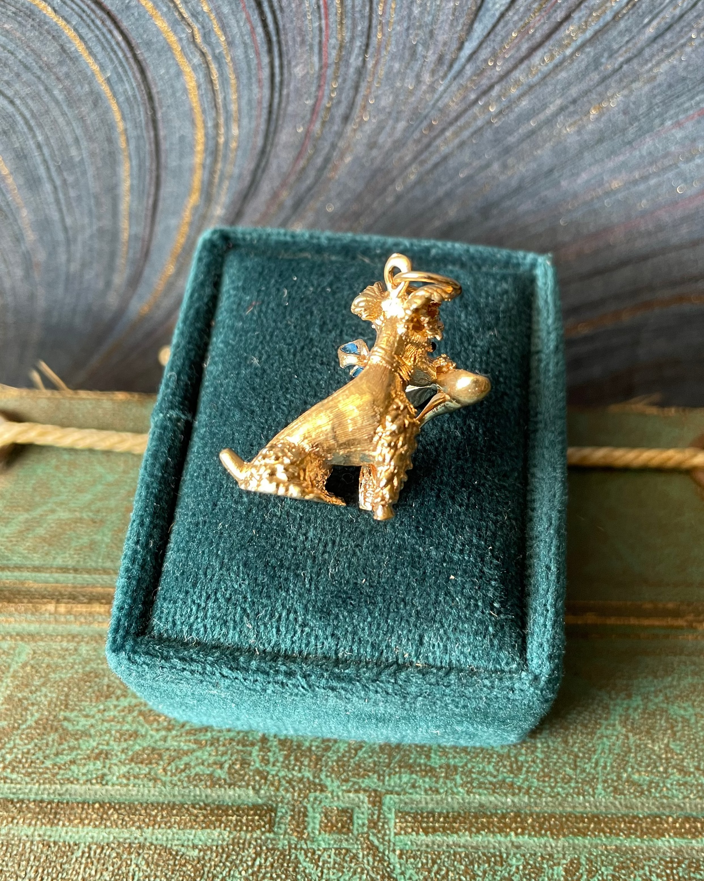Poodle Dog with a Stiletto Charm - 14k