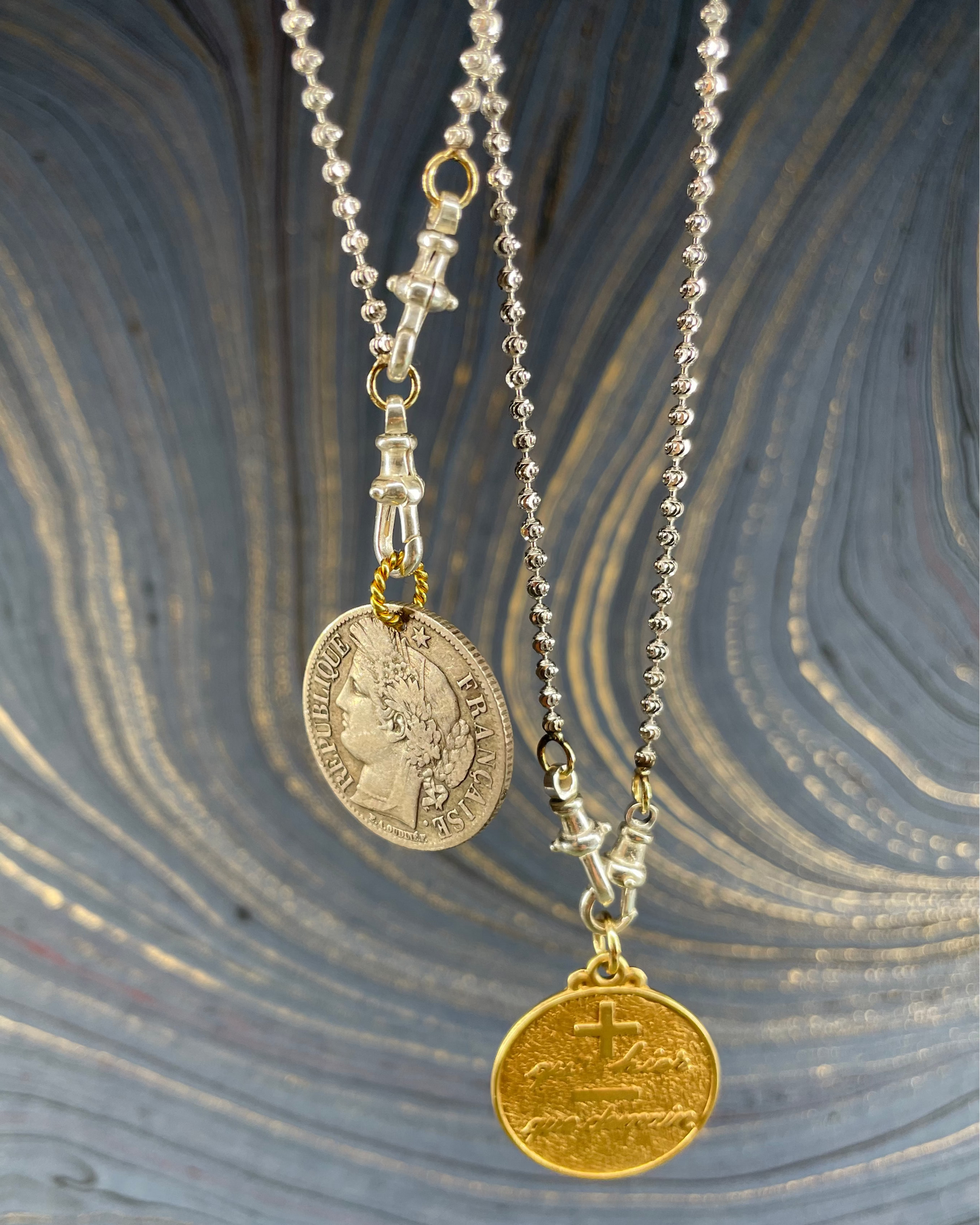 Double Dog Moon Chain - Silver