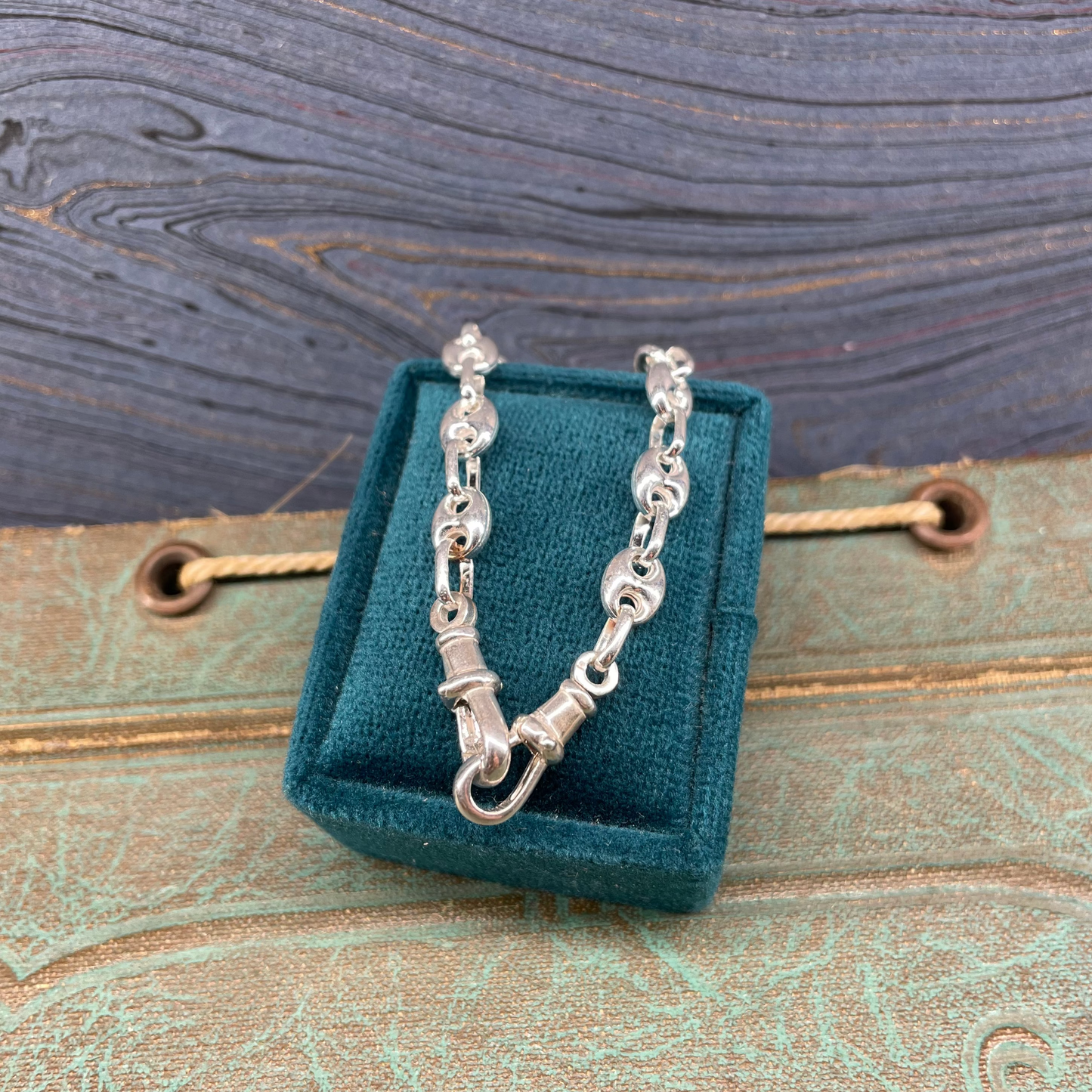 Double Dog Puffy Mariner Chain - Silver