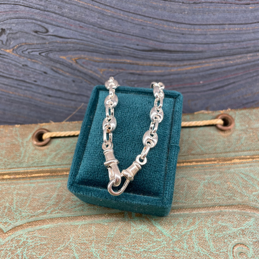 Double Dog Puffy Mariner Chain - Silver