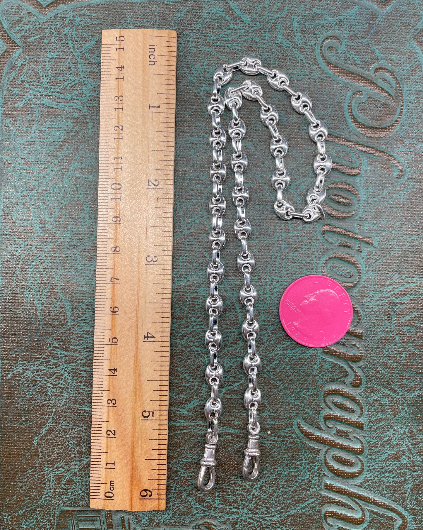 Double Dog Puffy Mariner Chain - Silver