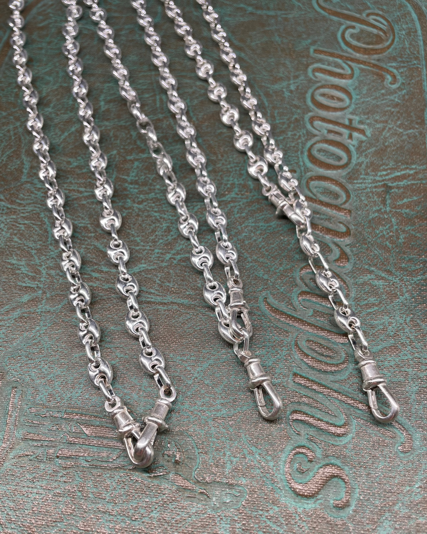 Double Dog Puffy Mariner Chain - Silver