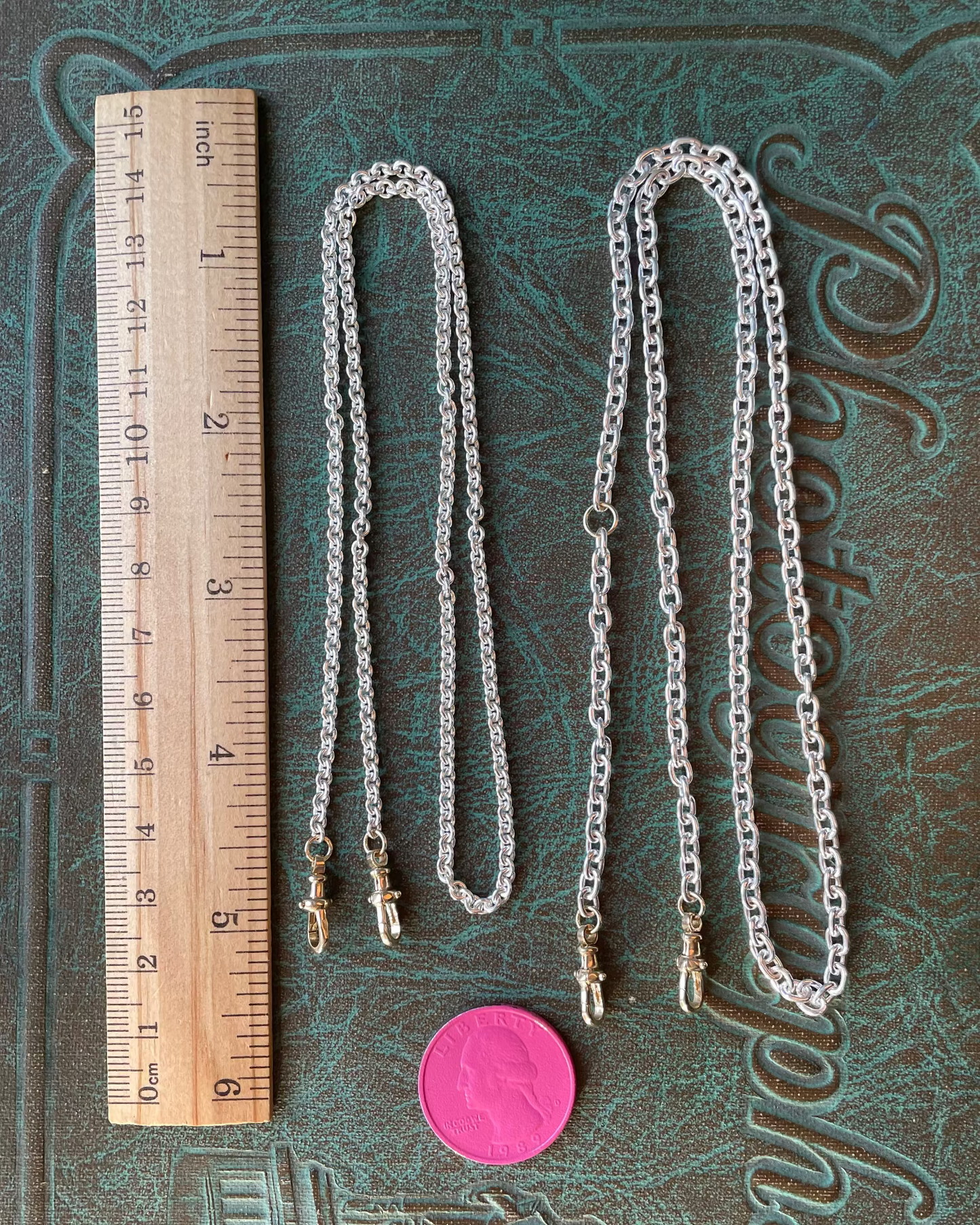 Mixed Double Dog Cable Chain - 925 & 14k