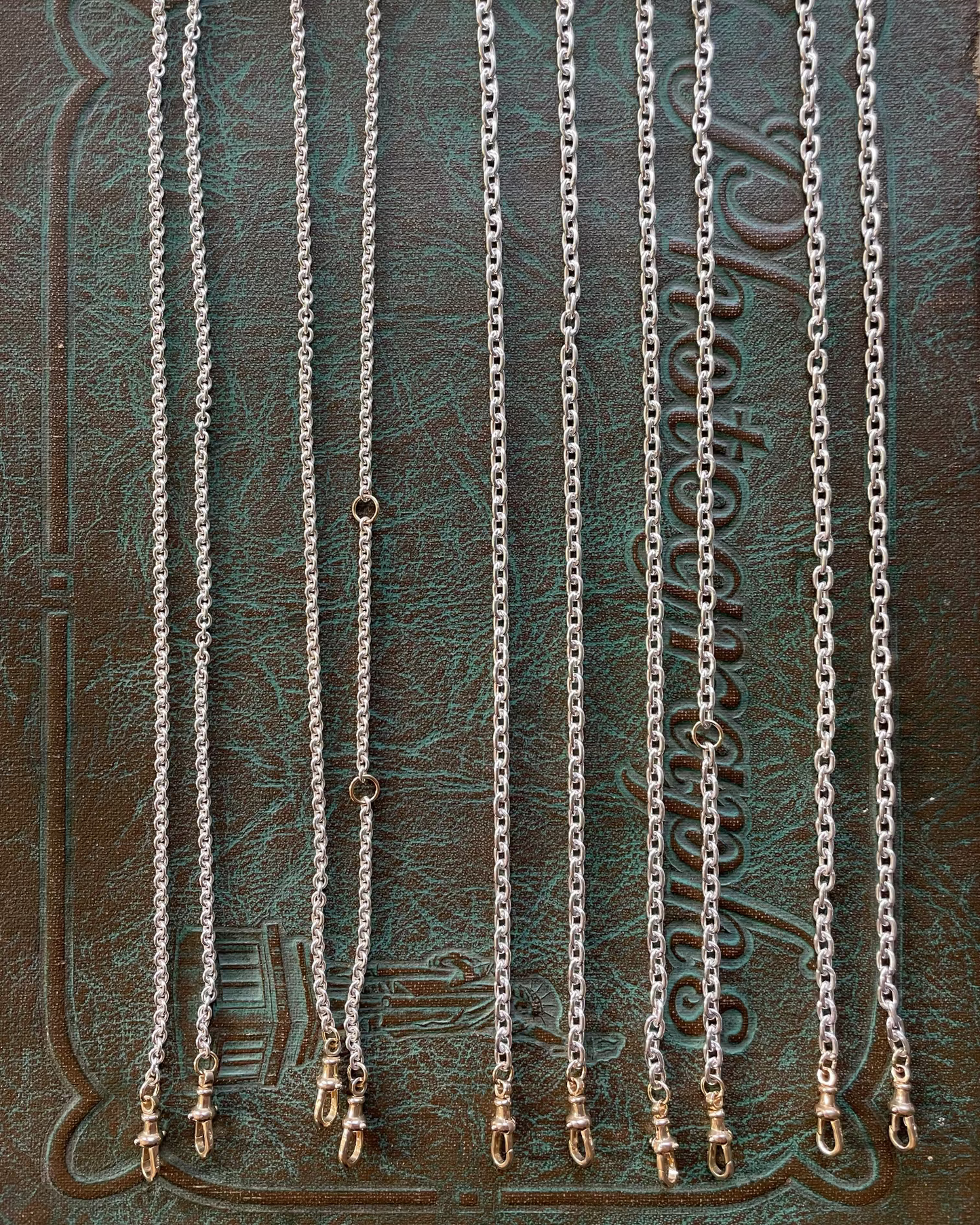 Mixed Double Dog Cable Chain - 925 & 14k