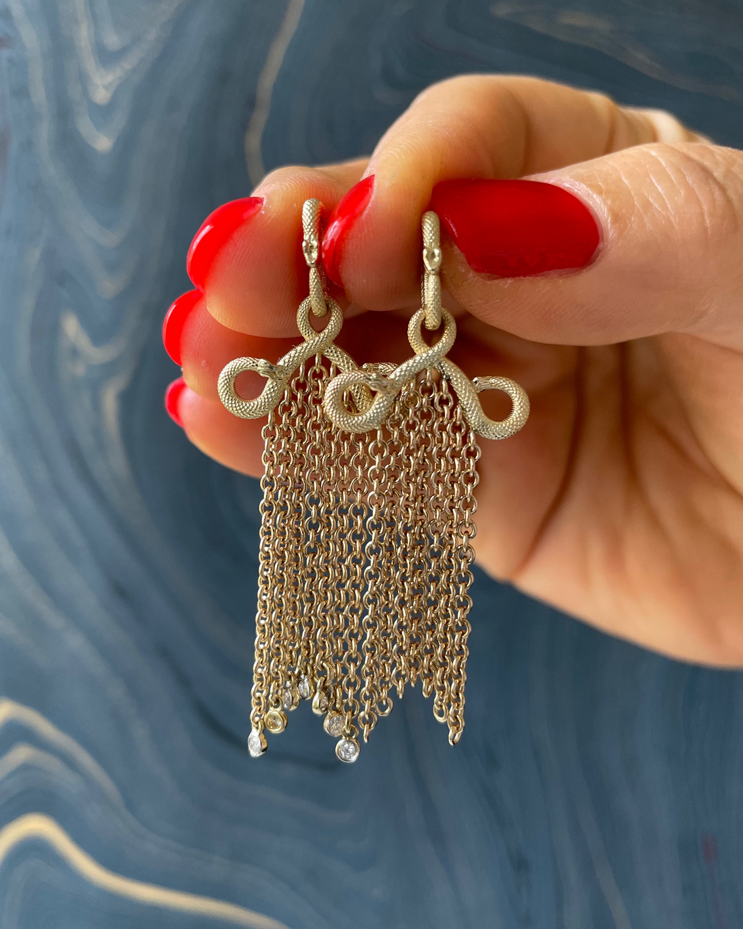Sssnake Tasssel - 14k