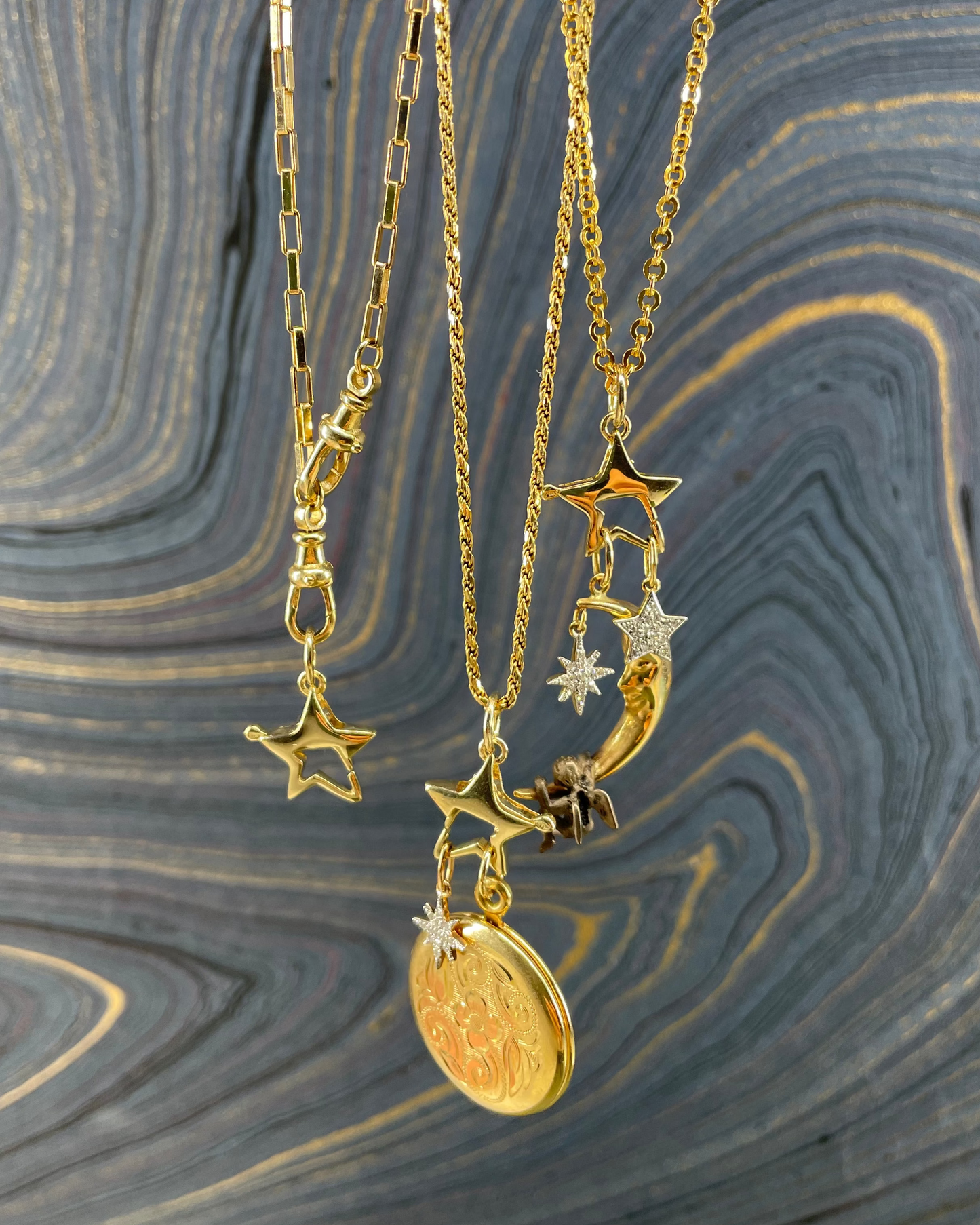 Star Clasp Charm - 14k