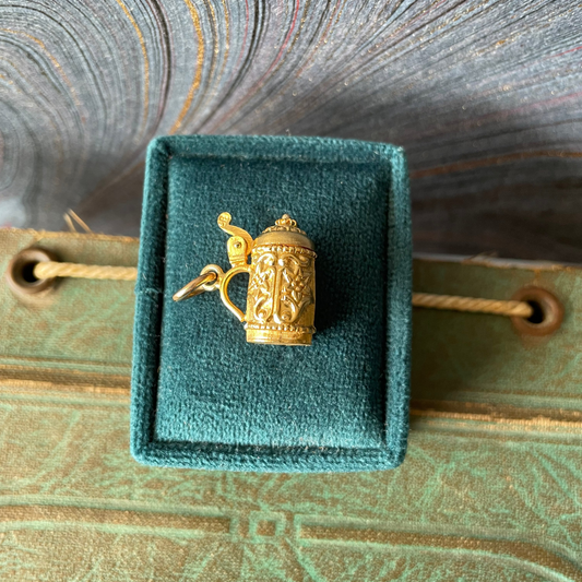 Beer Stein Charm - 18k