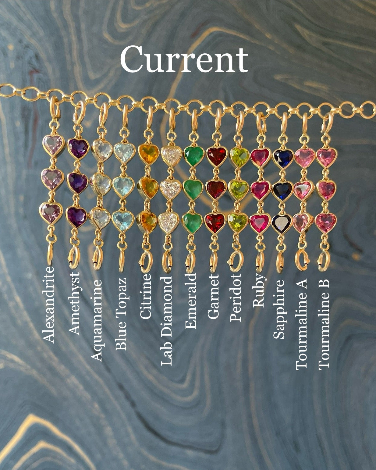 Triple Heart Stringy - 14k