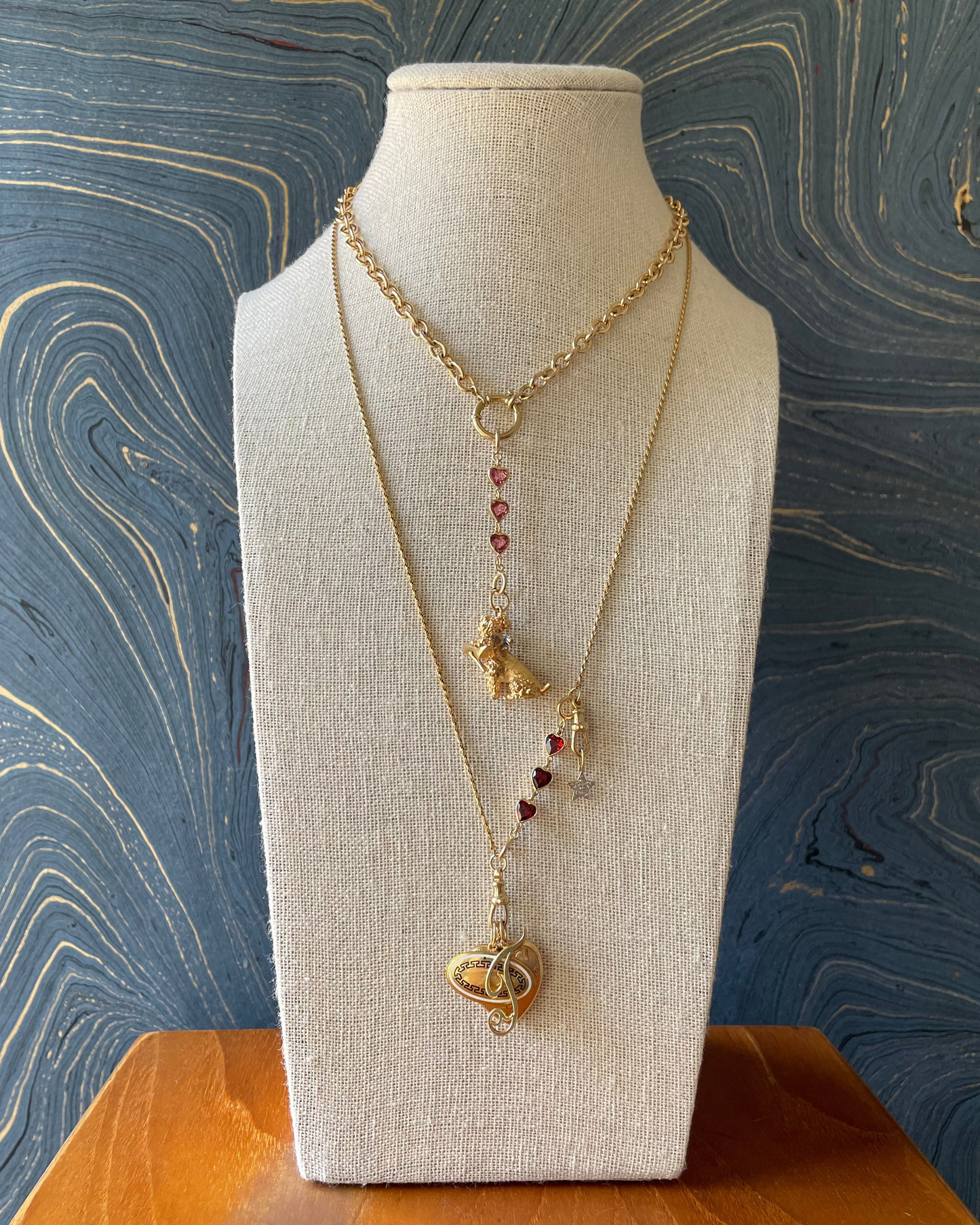 Triple Heart Stringy - 14k