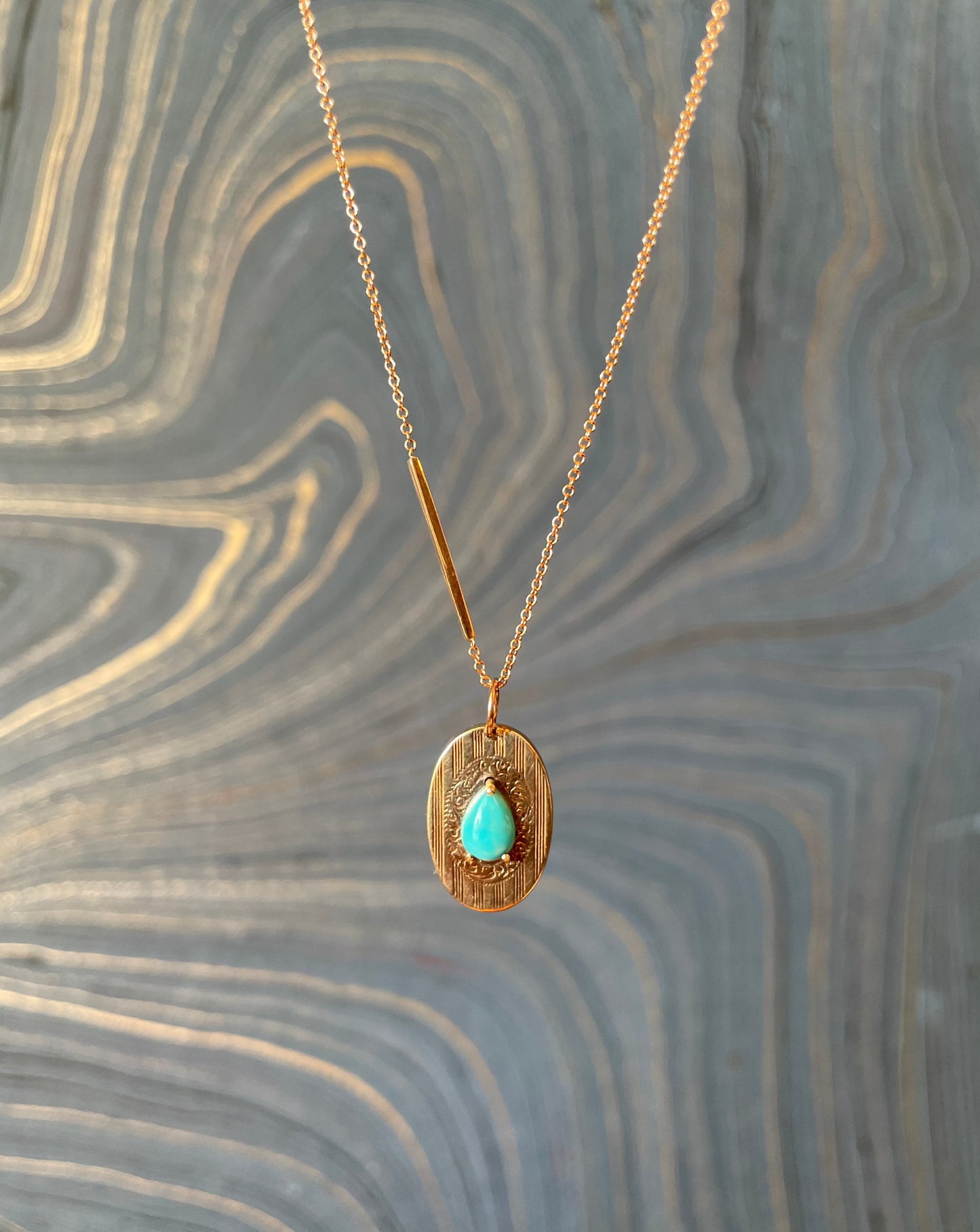 A Turquoise Tear - 7k & 14k