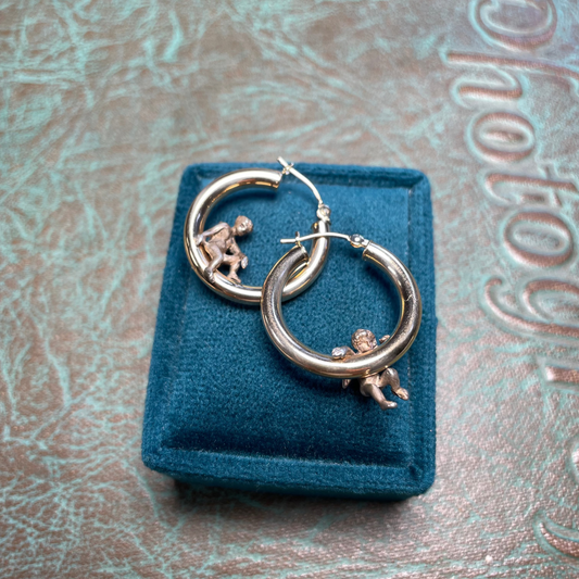 Angel Hoops - 14k & 925